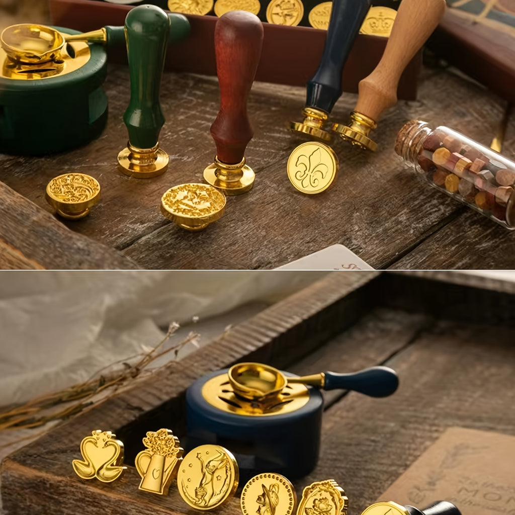 Sada pečiatok s voskom – metalická