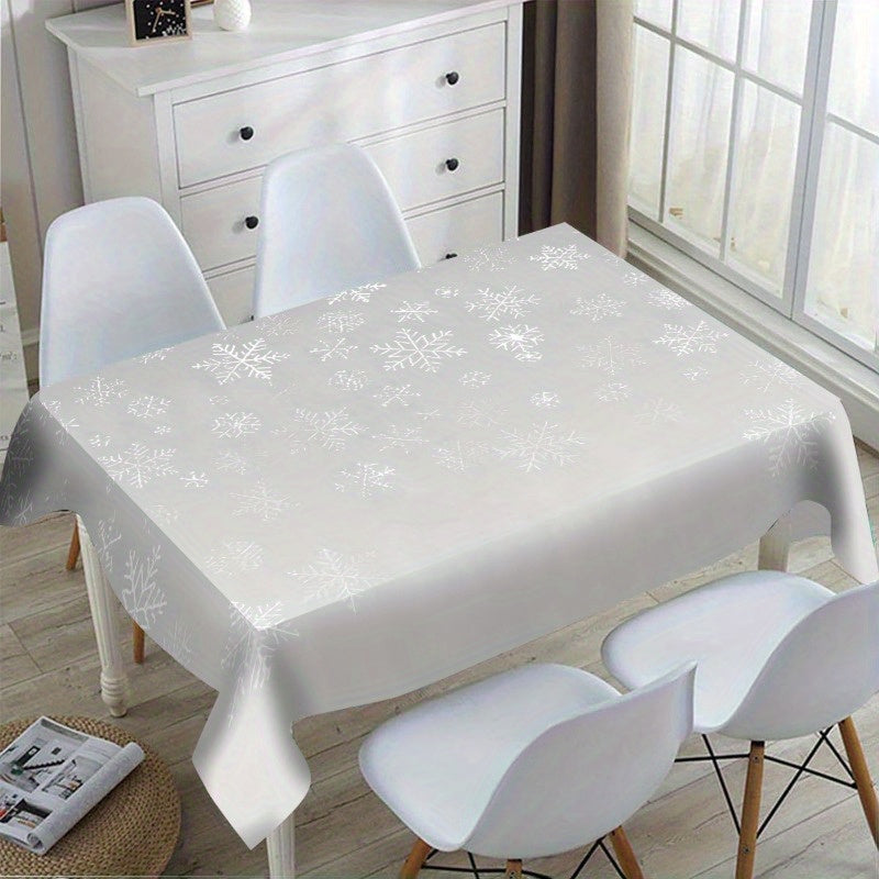 Obrus – snehové vločky na šedom pozadí