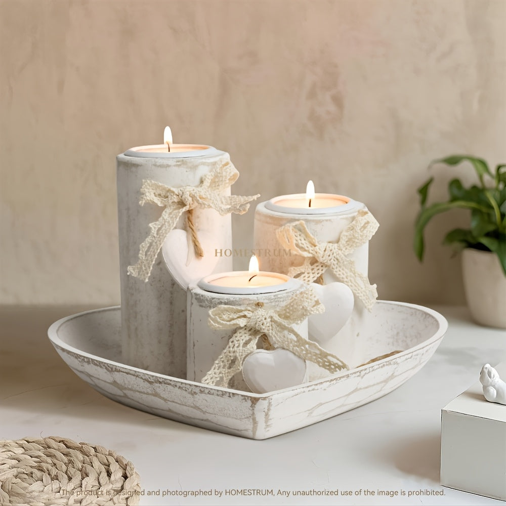 Súprava svietnikov – biela