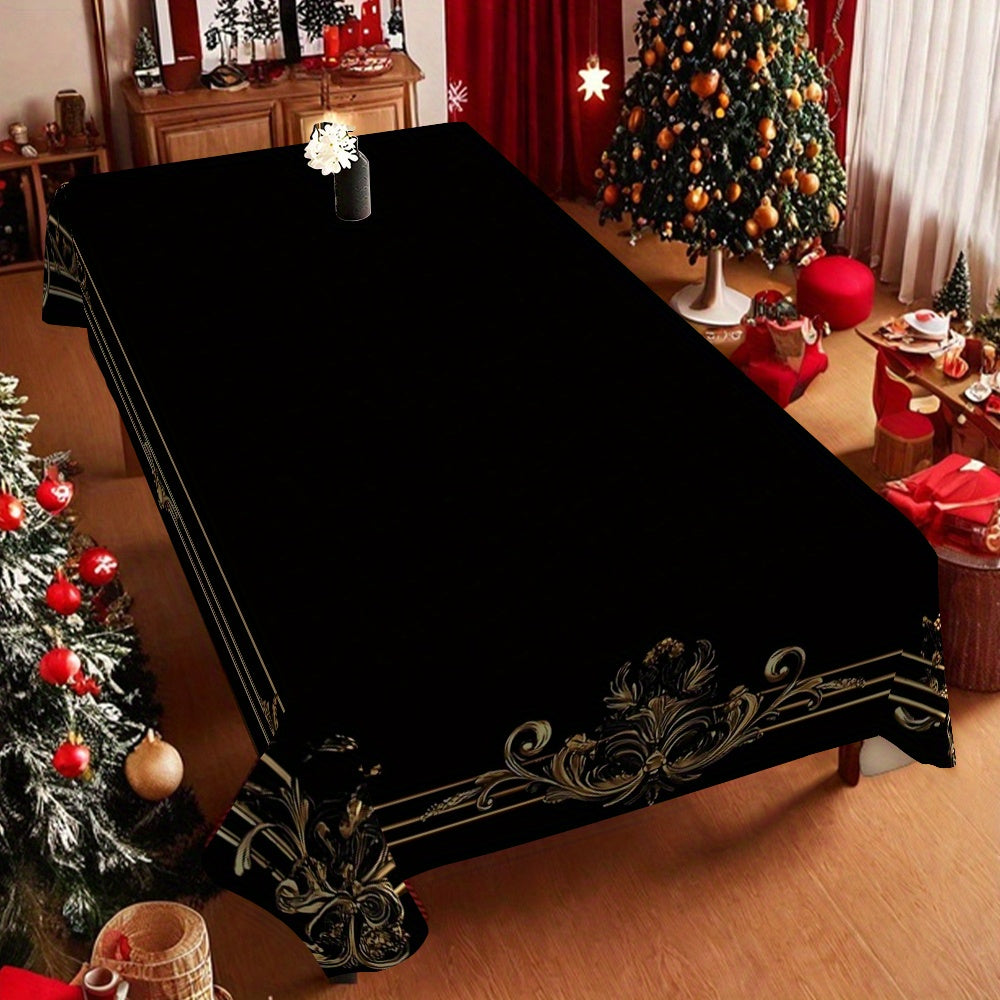 Obrus – čierny a zlatý