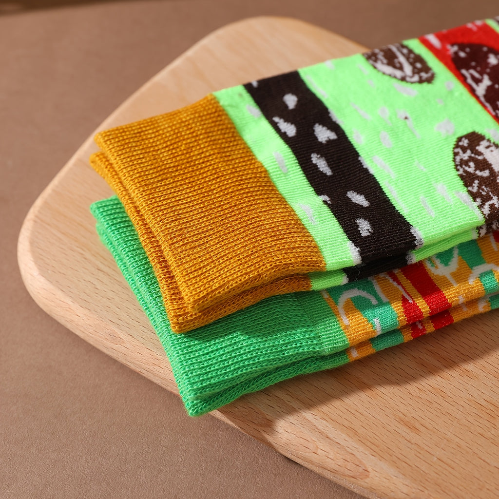 Ponožky s hamburgerom – 2 páry