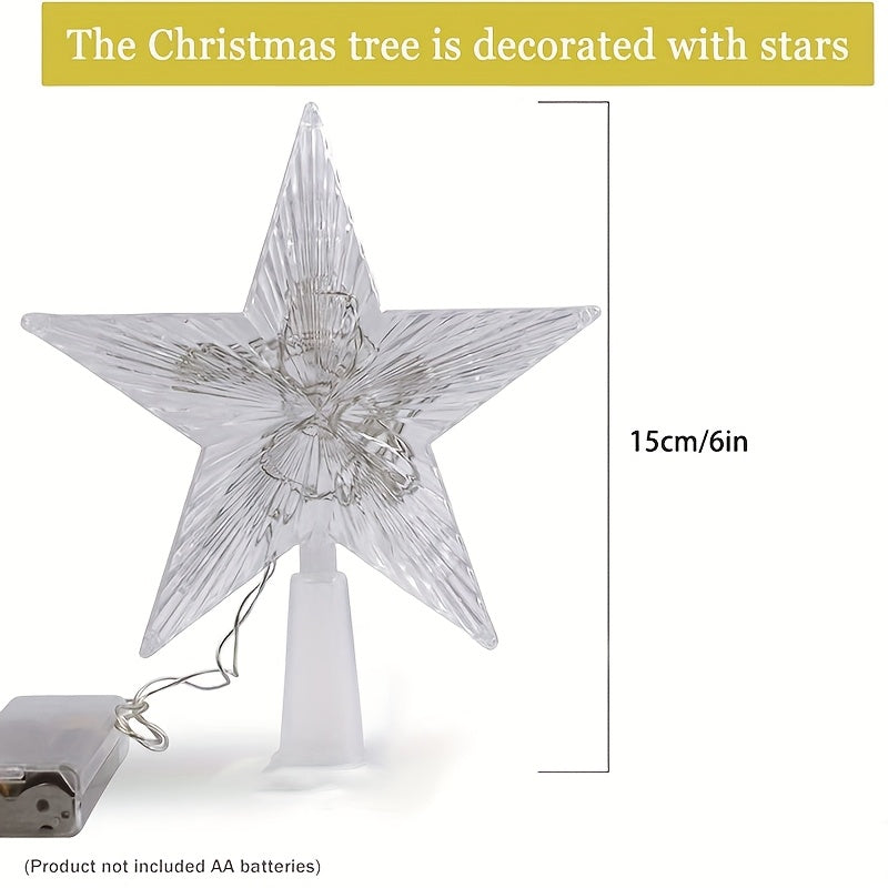 Vianočná hviezda na stromček – teplé svetlo