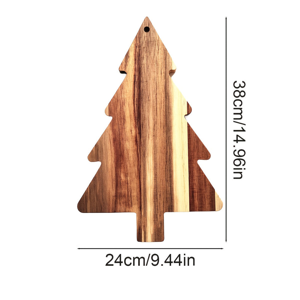 Drevený servírovací podnos – tvar vianočného stromčeka