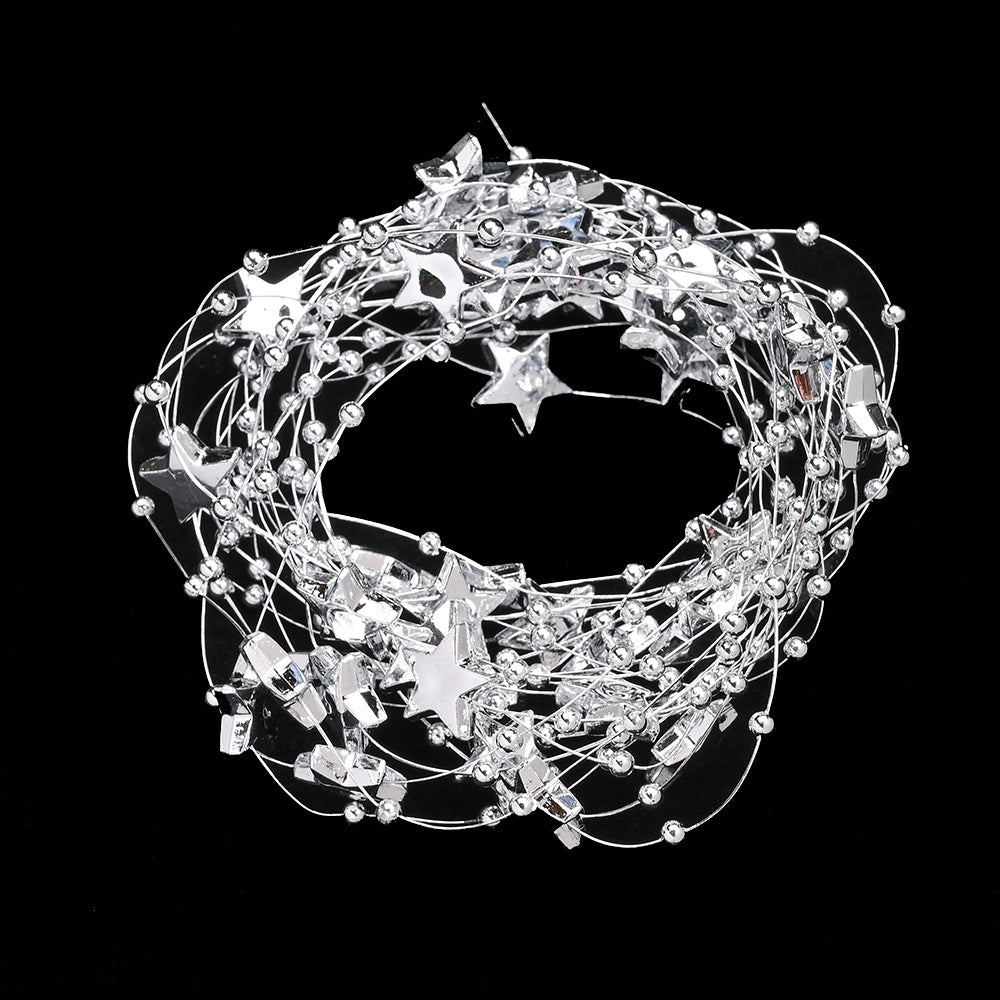 Vianočné dekorácie – akrylové pentagramové korálky