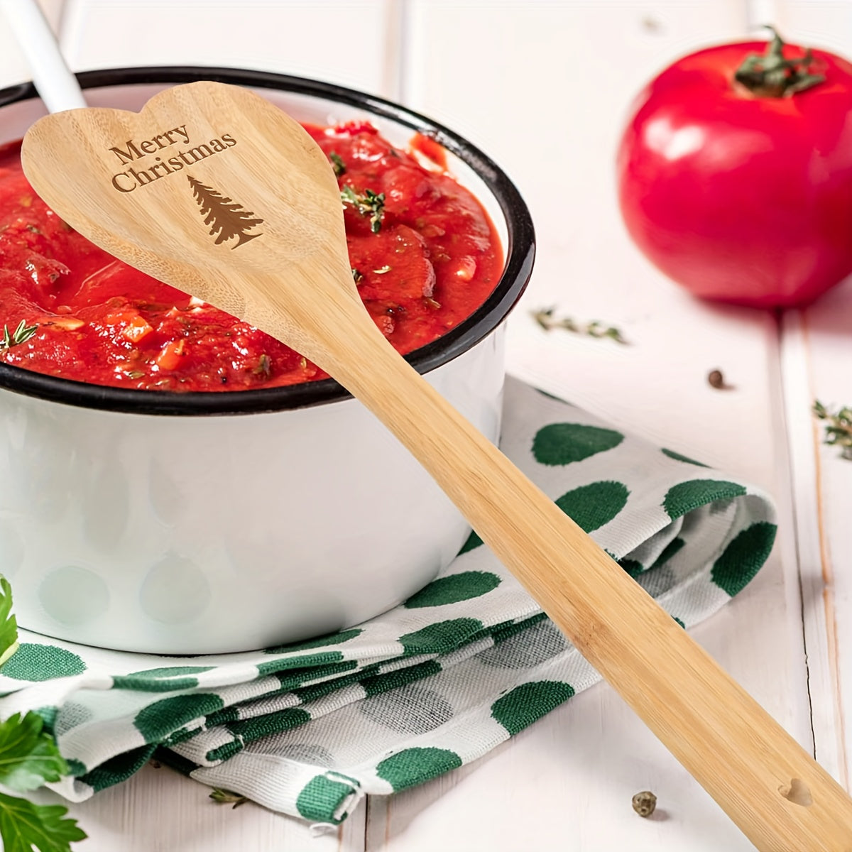 Bambusová lyžica – srdiečková