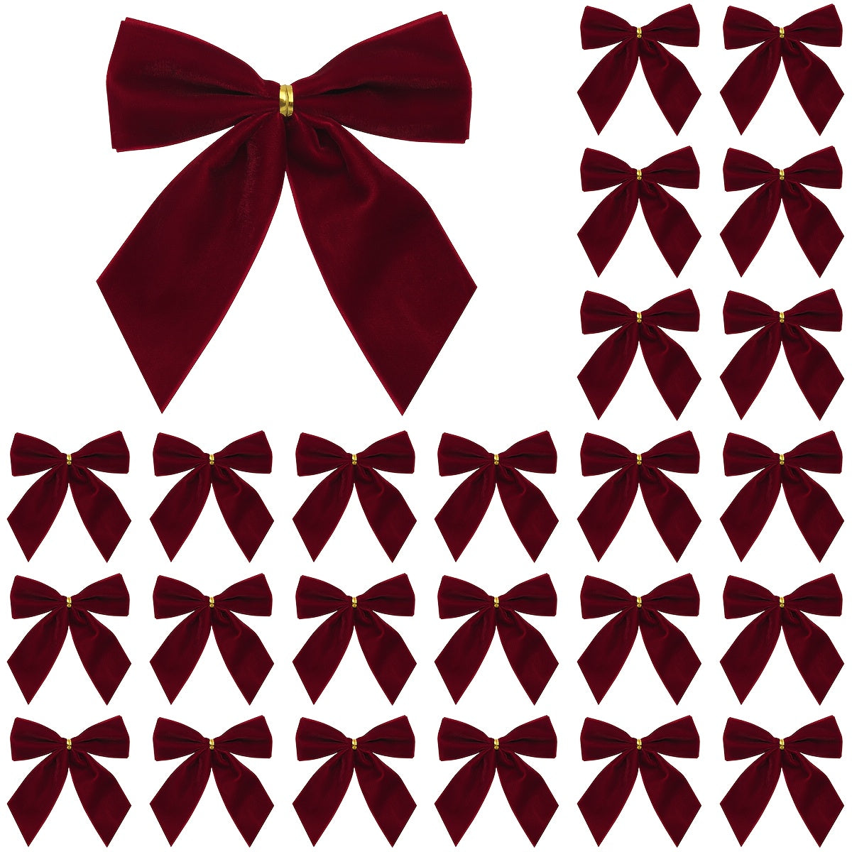 Vianočné mašle – burgundské