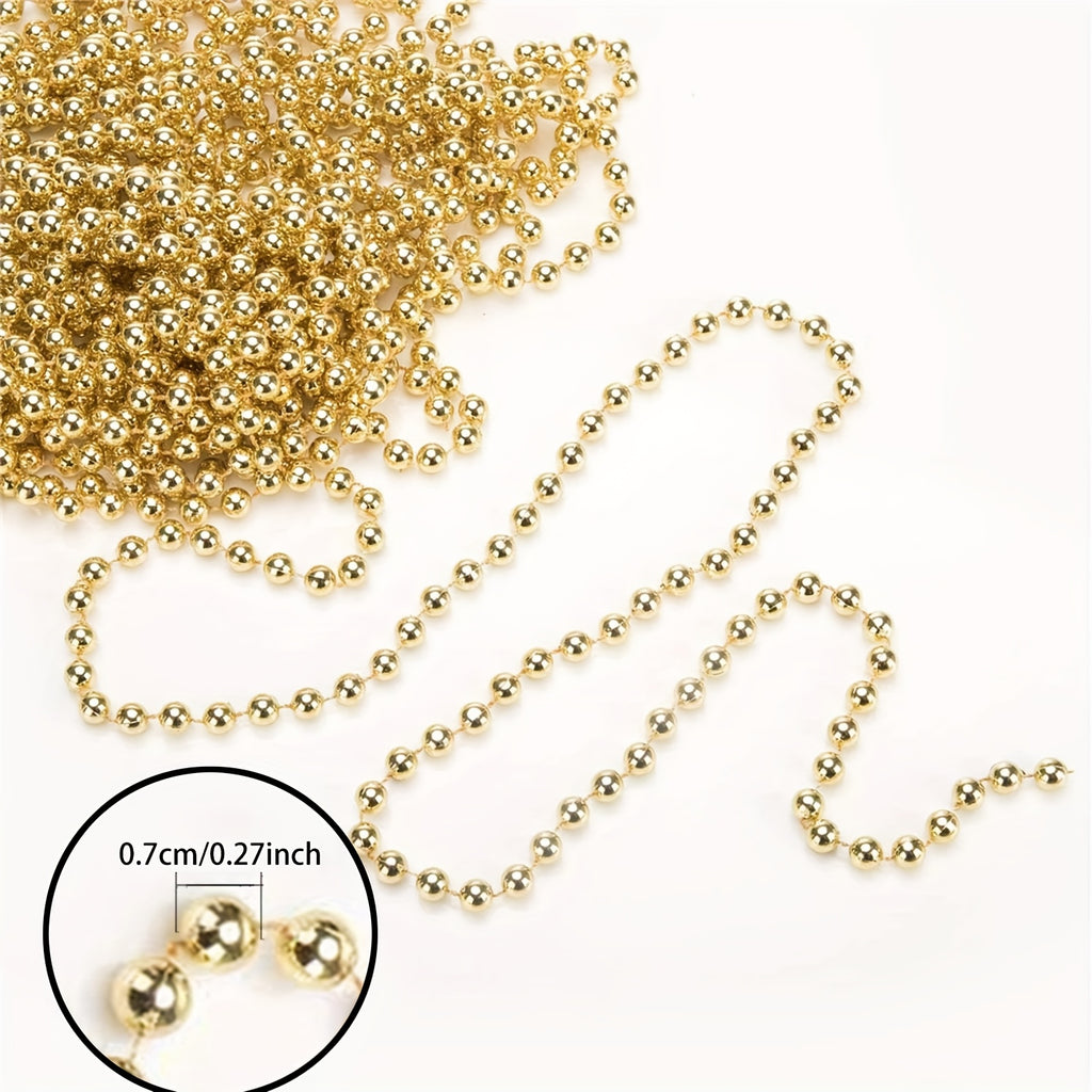 Vianočný girland s guľatými perličkami – 3m