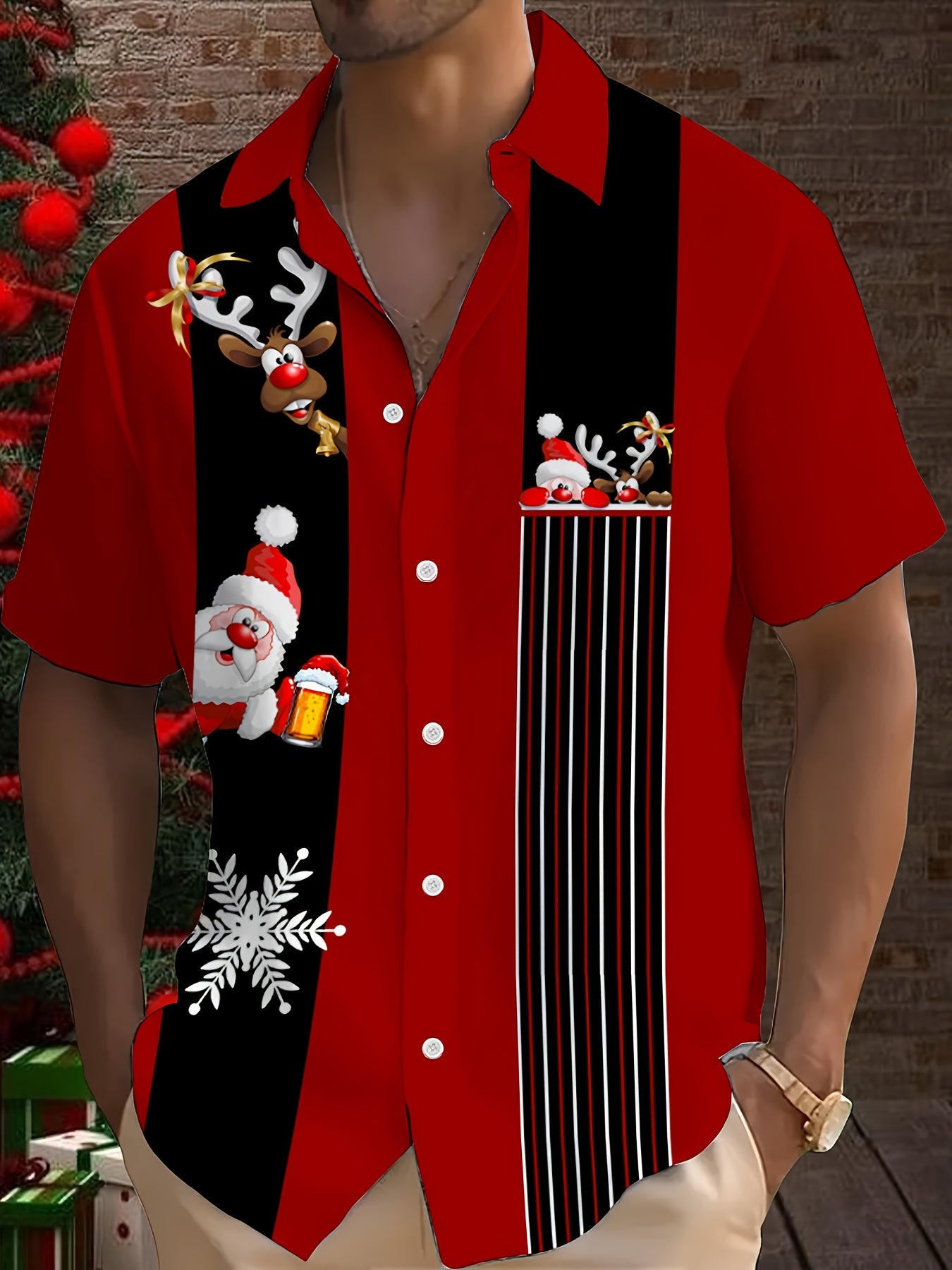 Pánska vianočná košeľa – voľná