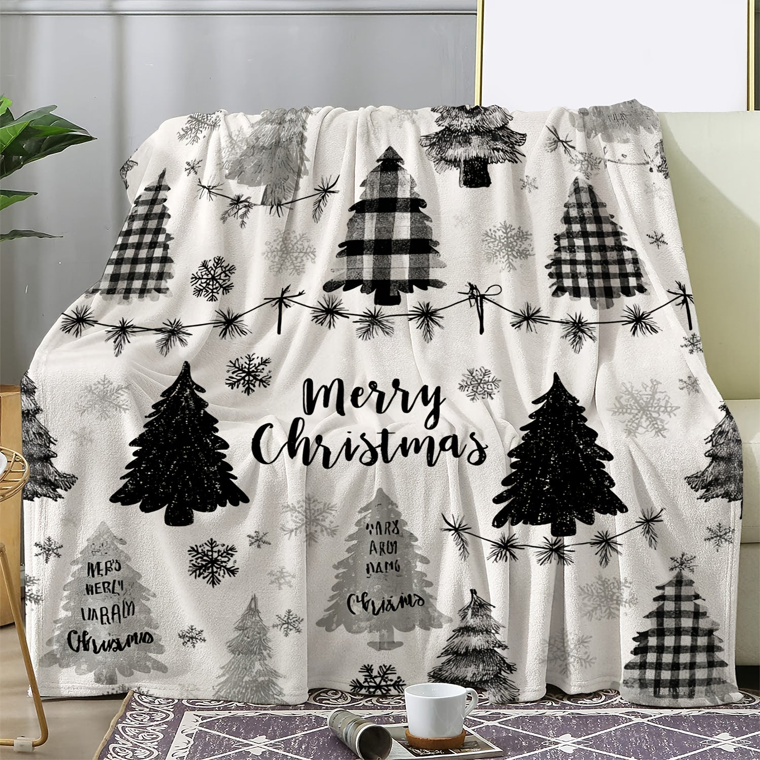 Deka – čierno biela károvaná