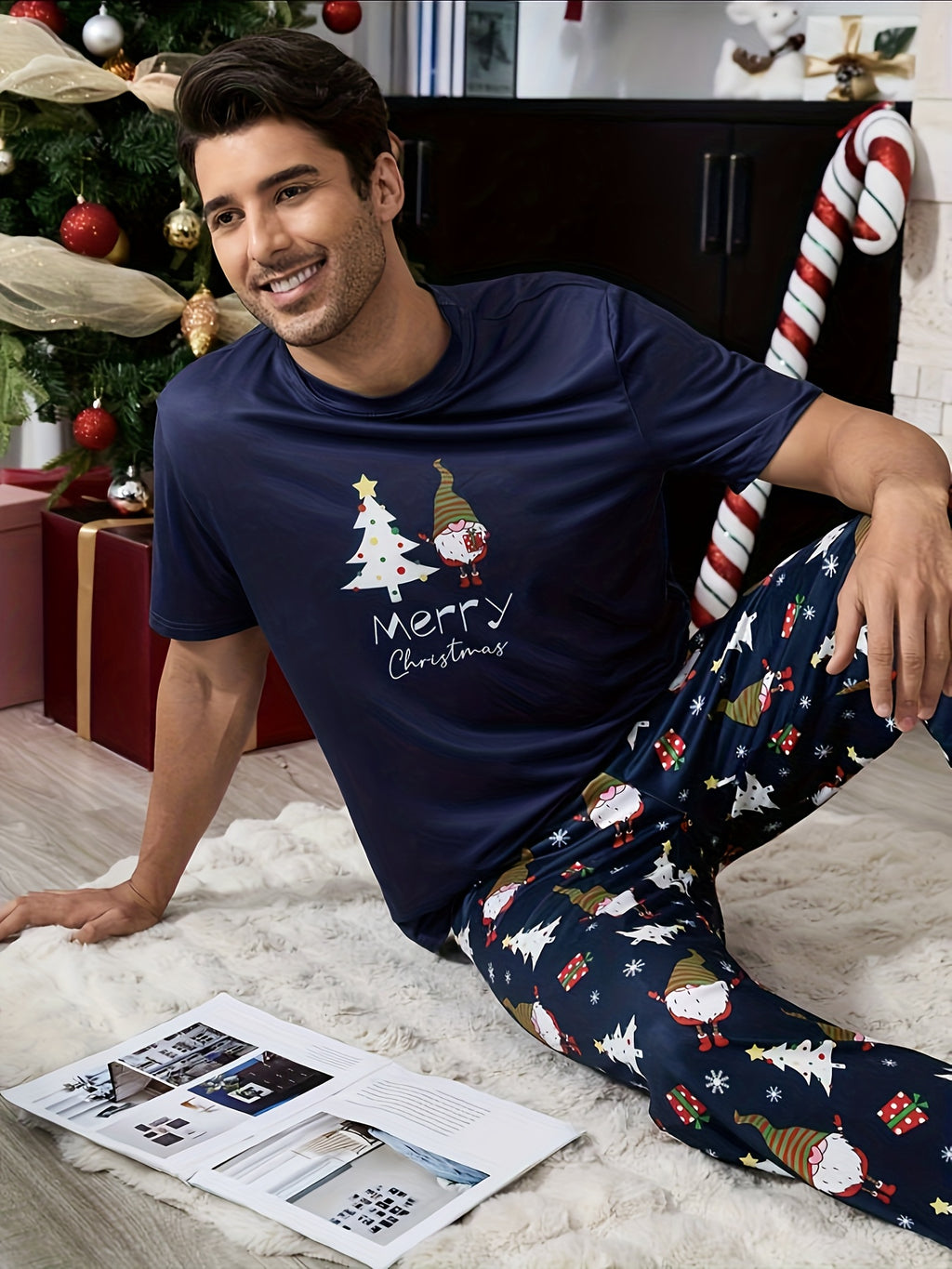 Pánske vianočné pyžamo – s potlačou