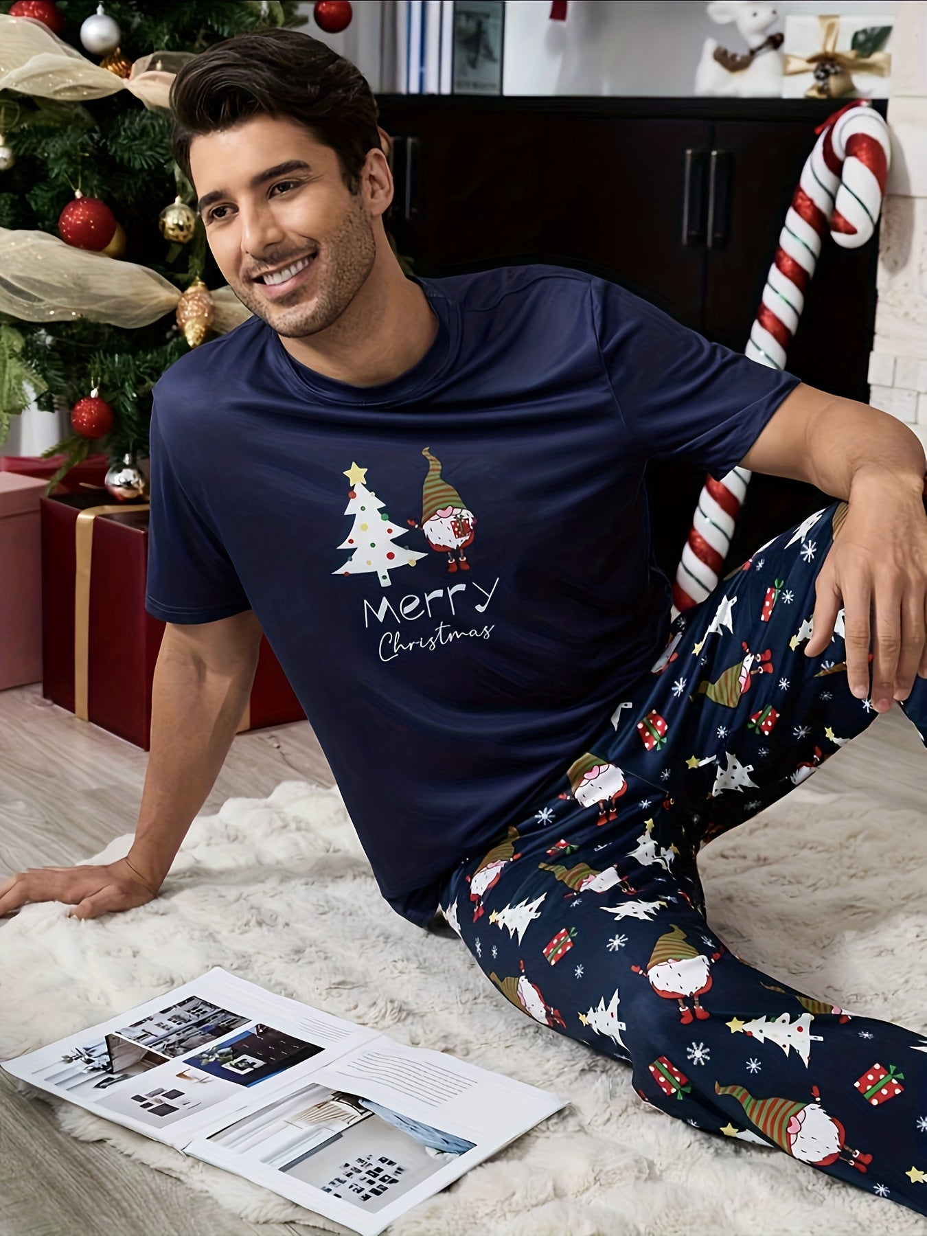 Pánske vianočné pyžamo – s potlačou