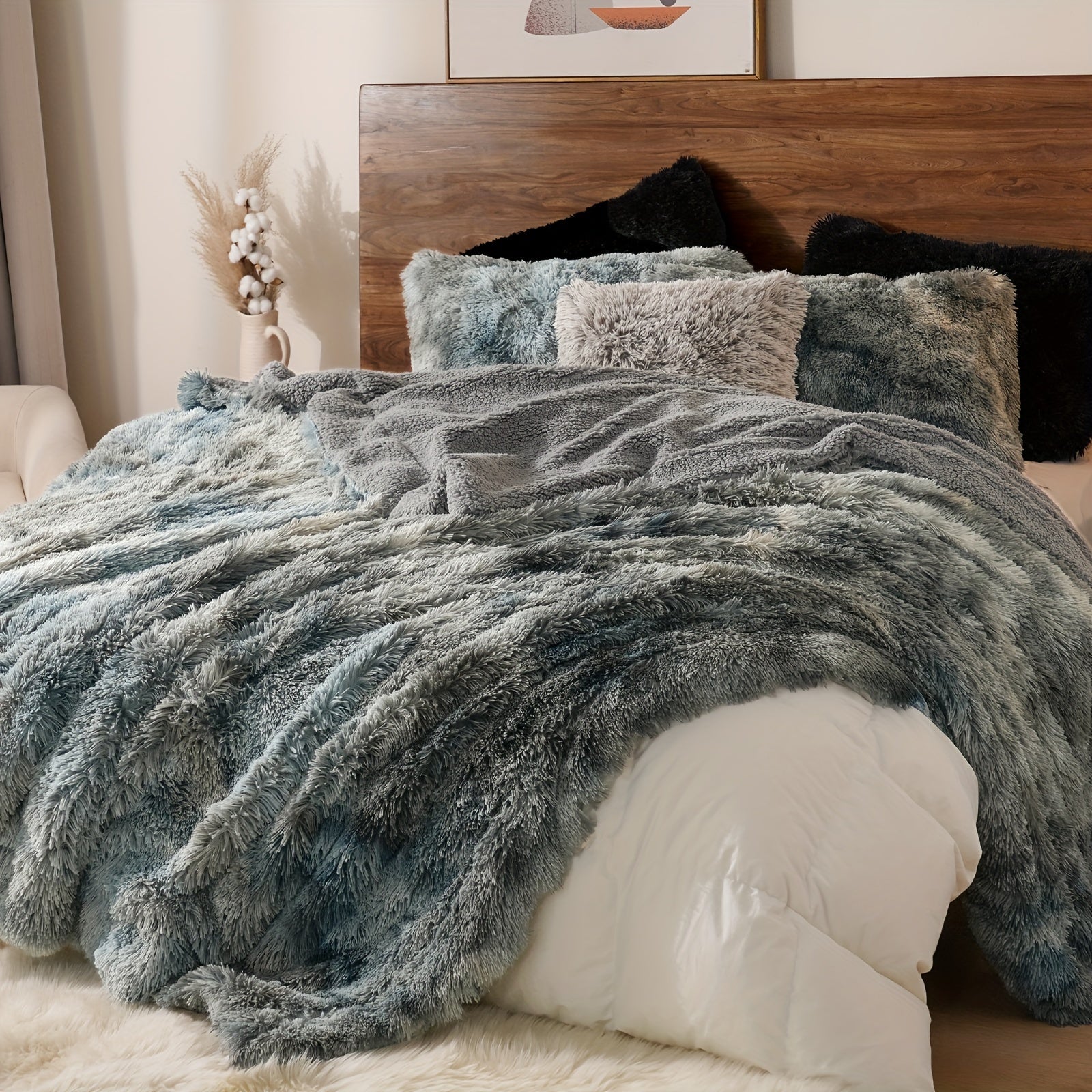 Luxusná ultra-mäkká umelá kožušina – sivá