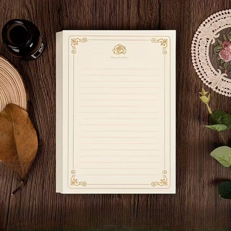 Písací papier – zlatá ruža