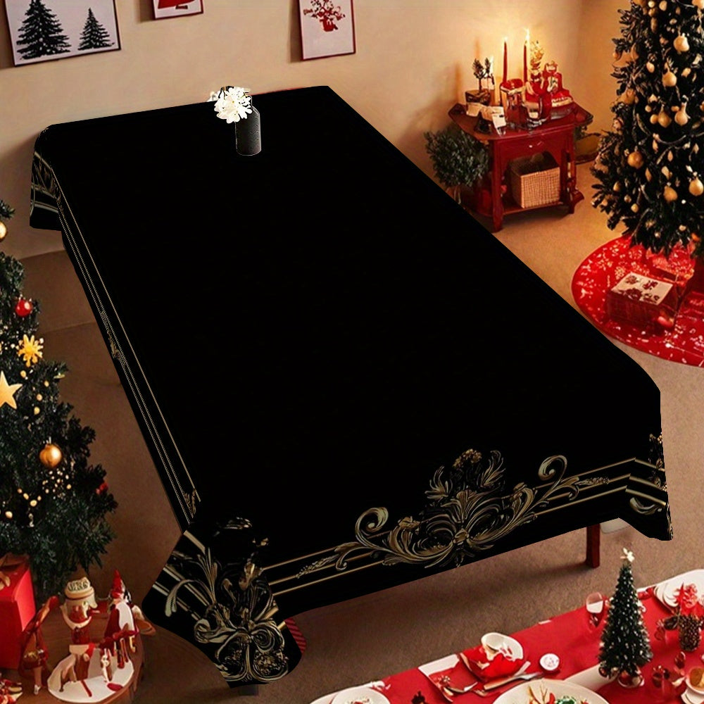 Obrus – čierny a zlatý