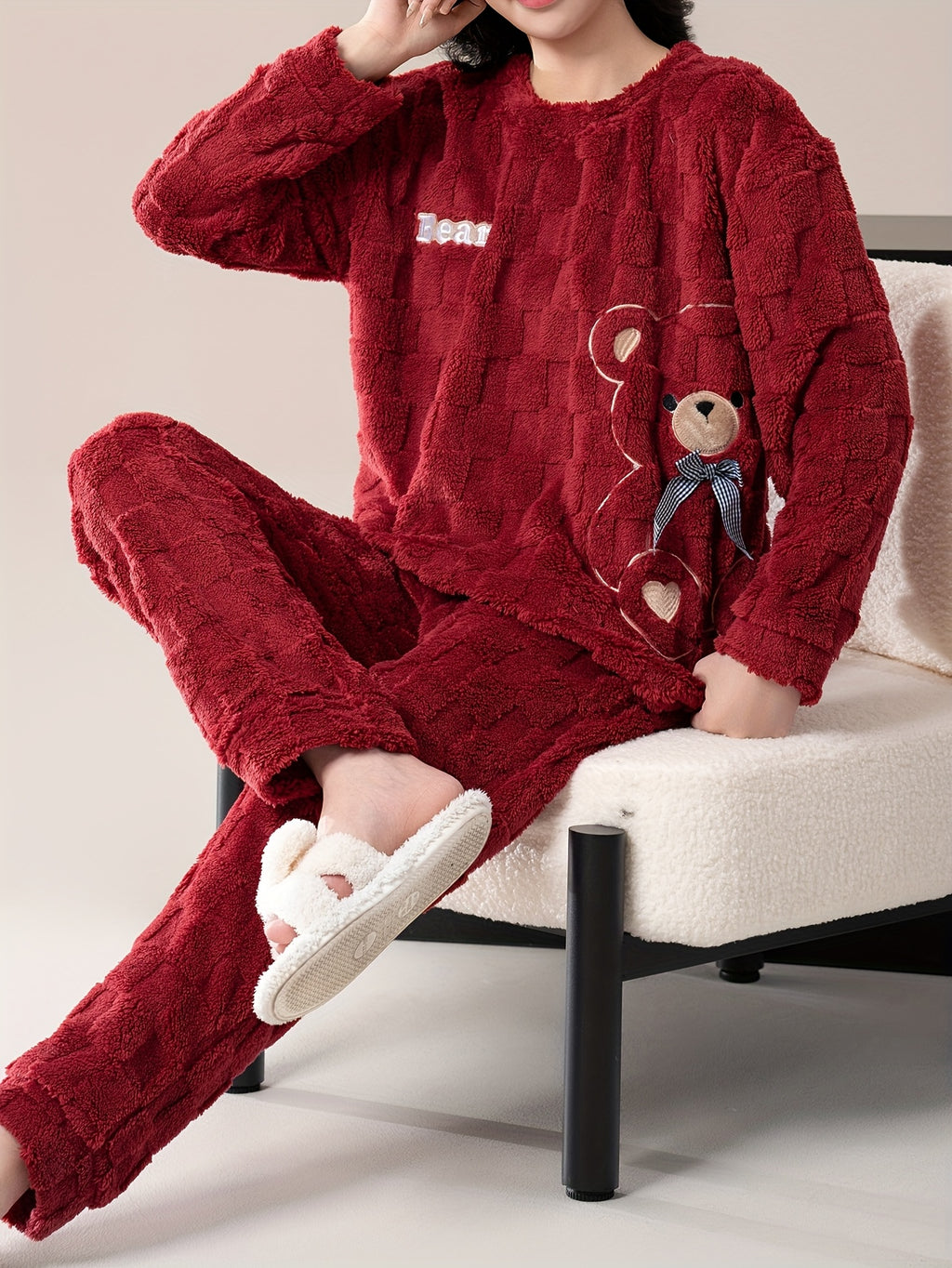 Dámsky zimný pyžamový setík – medvedík