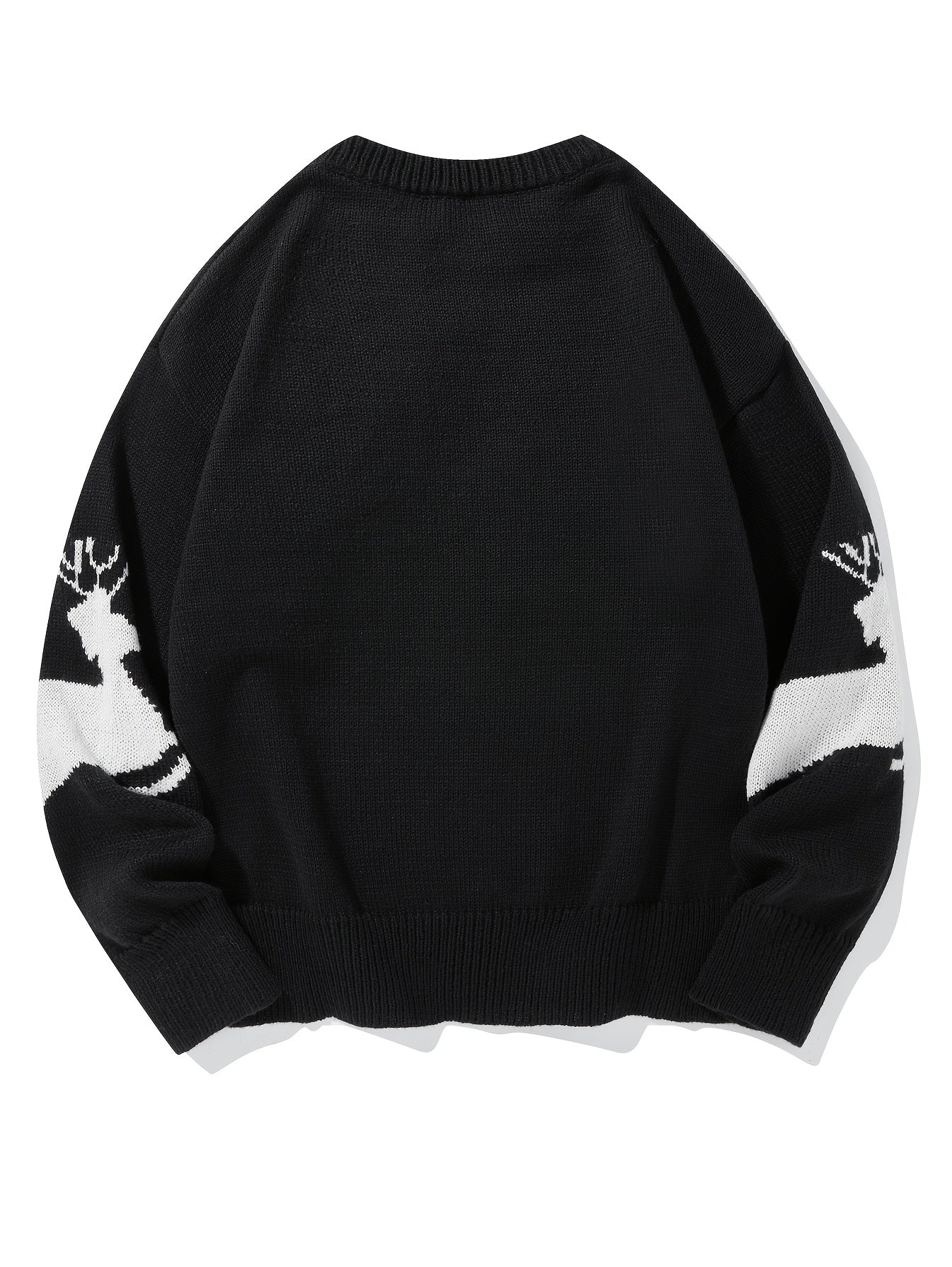 Sveter s kresleným jeleňom – červený