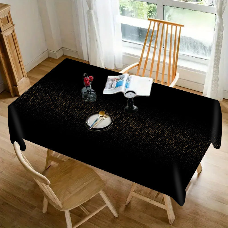 Obrus – čierny s zlatým trblietaním