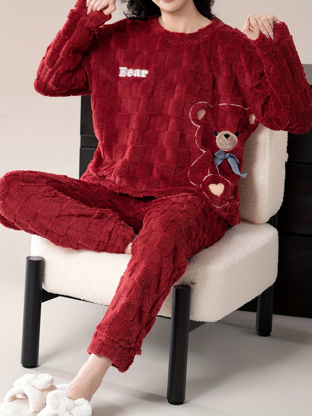 Dámsky zimný pyžamový setík – medvedík
