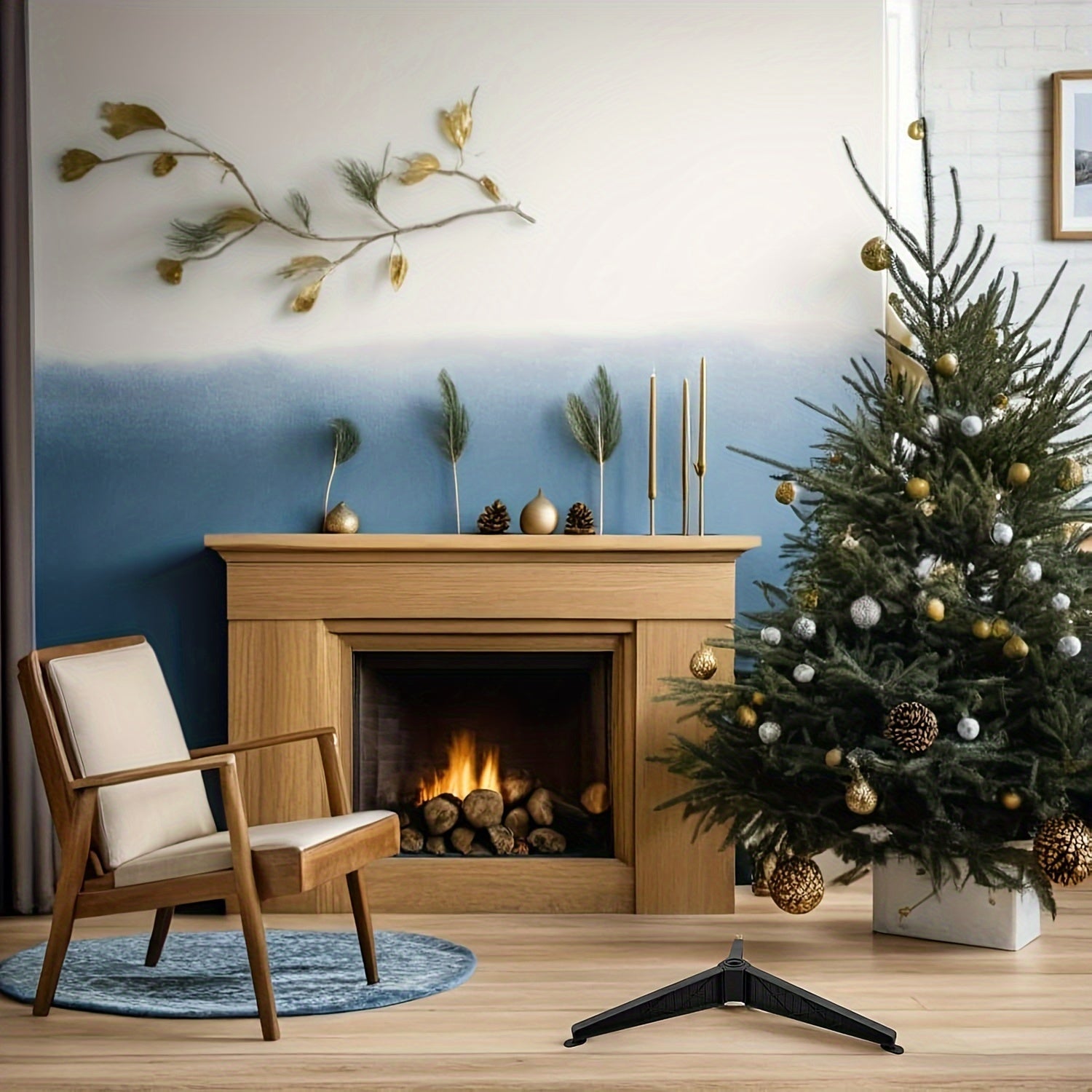 Stojan na vianočný stromček – čierny