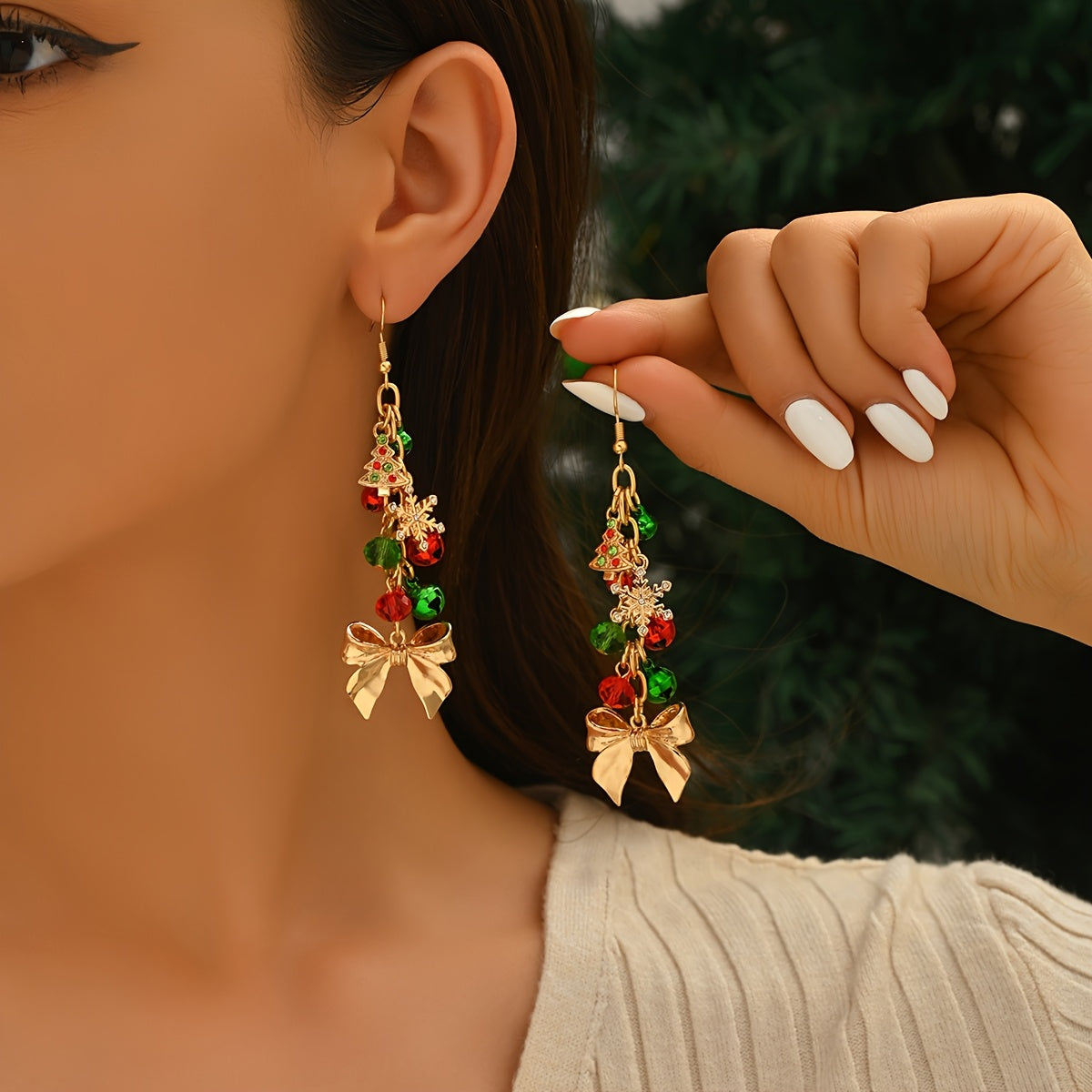 Náušnice so snehovými vločkami – multicolor