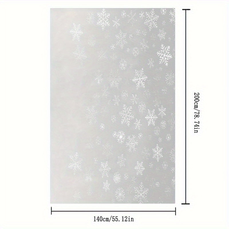 Obrus – snehové vločky na šedom pozadí