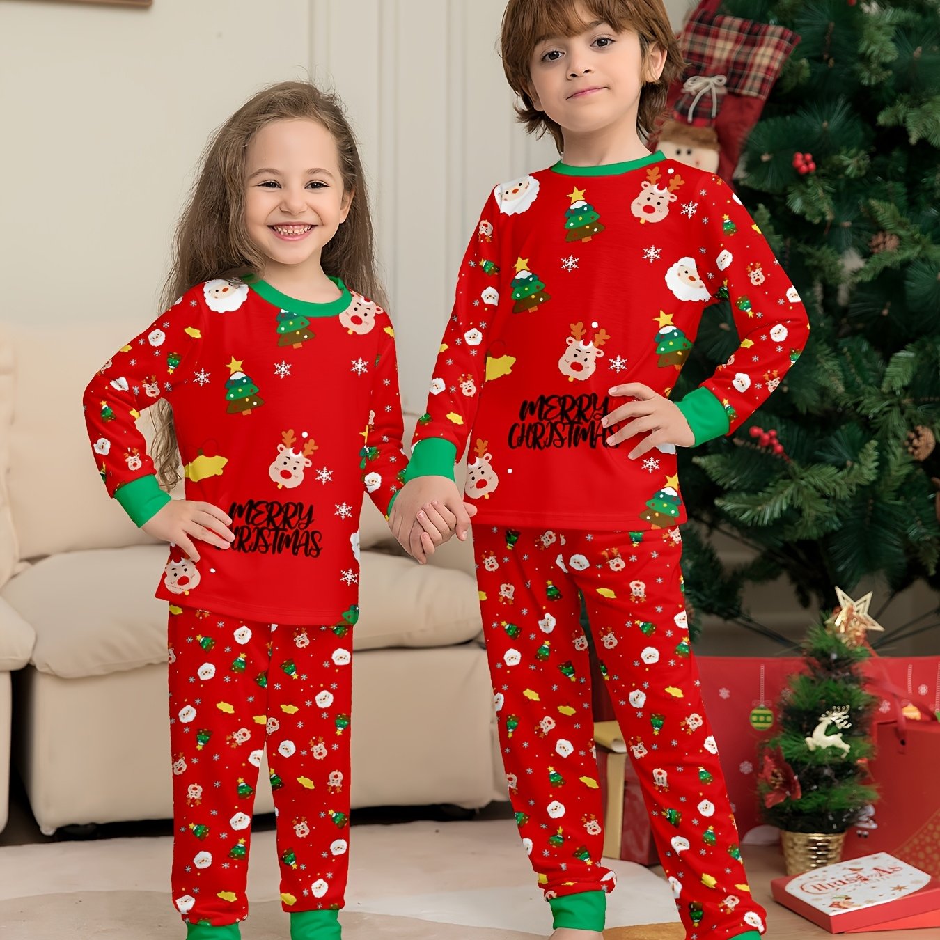 Detský vianočný set – s potlačou Santa Clausa