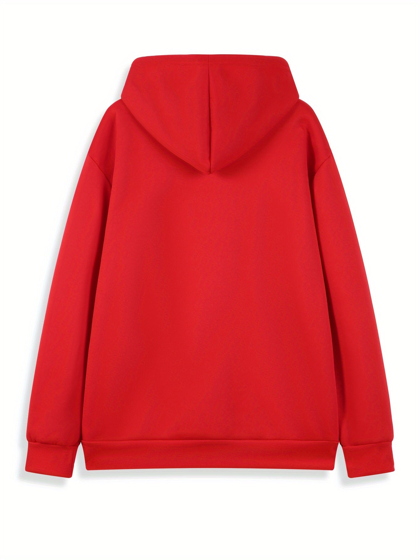 Mužská červená mikina s kapucňou – s jeleňom