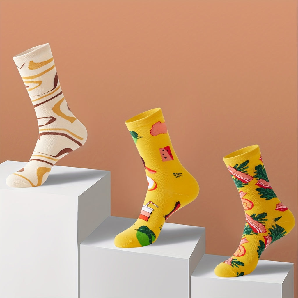 Ponožky s dizajnom pizze – 4 páry