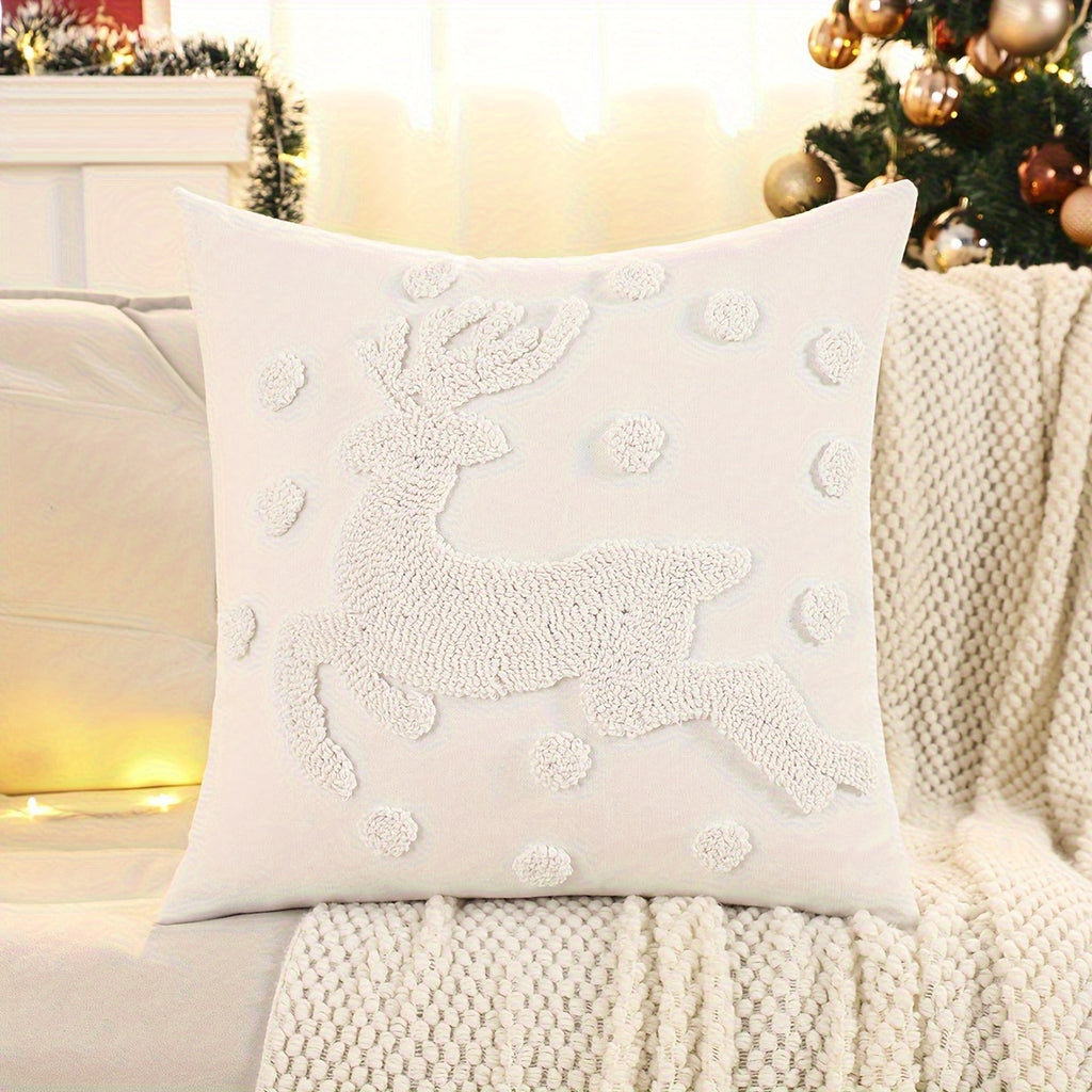 Vianočný sob – obliečka na vankúš