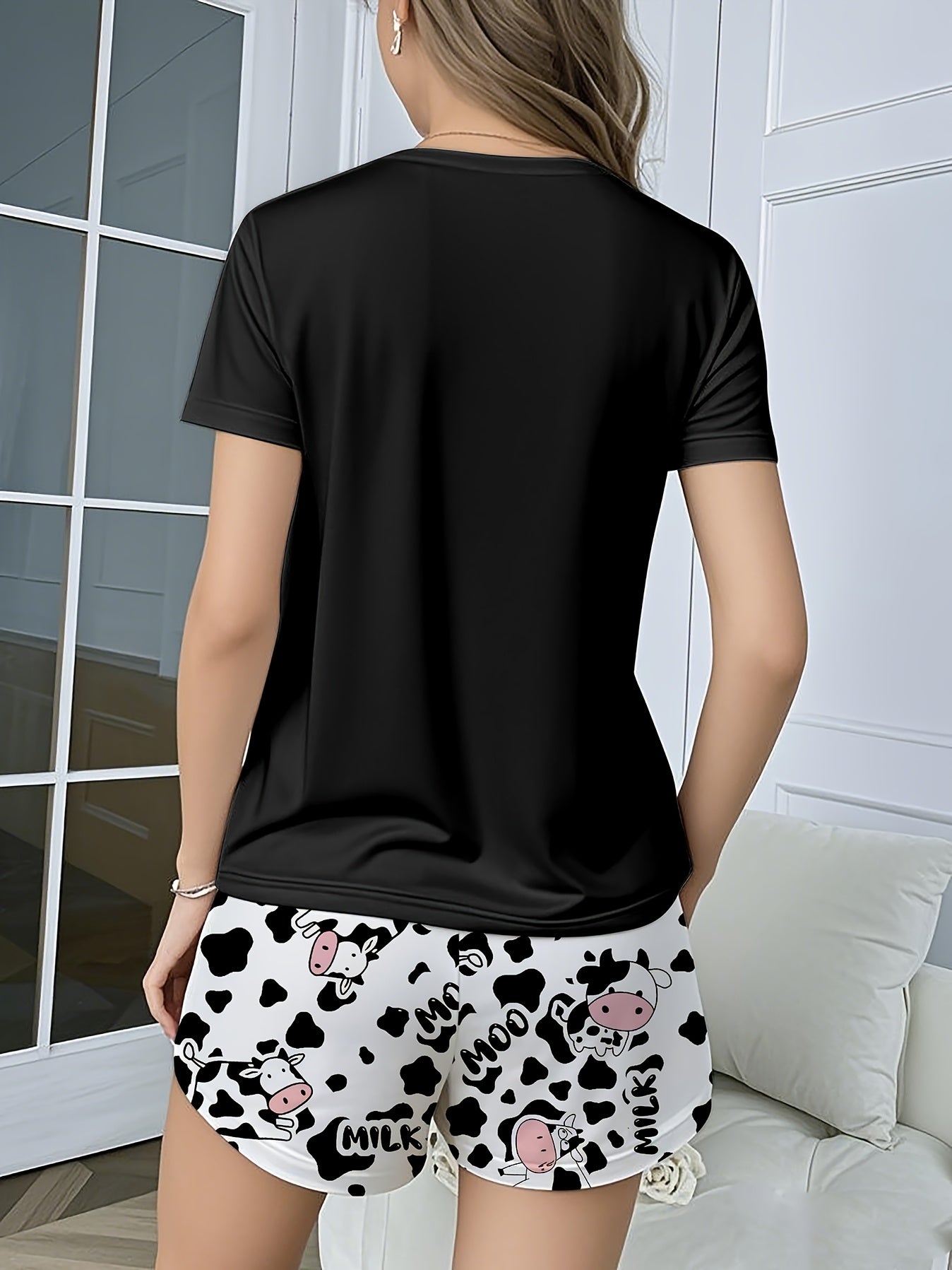 Pyžamo pre ženy – kravičkový vzor