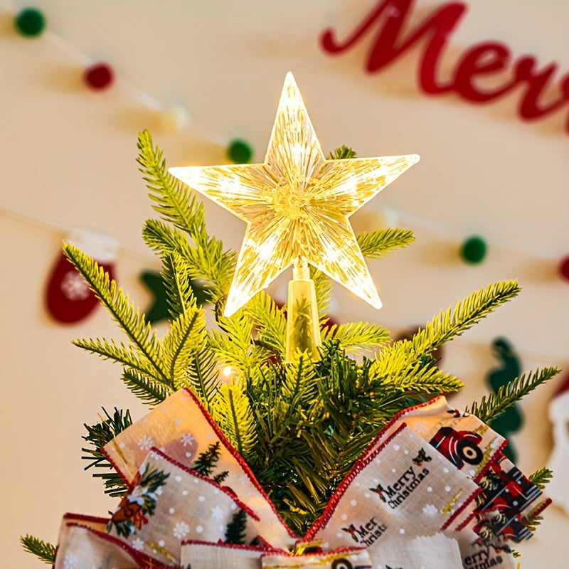 Vianočná hviezda na stromček – teplé svetlo