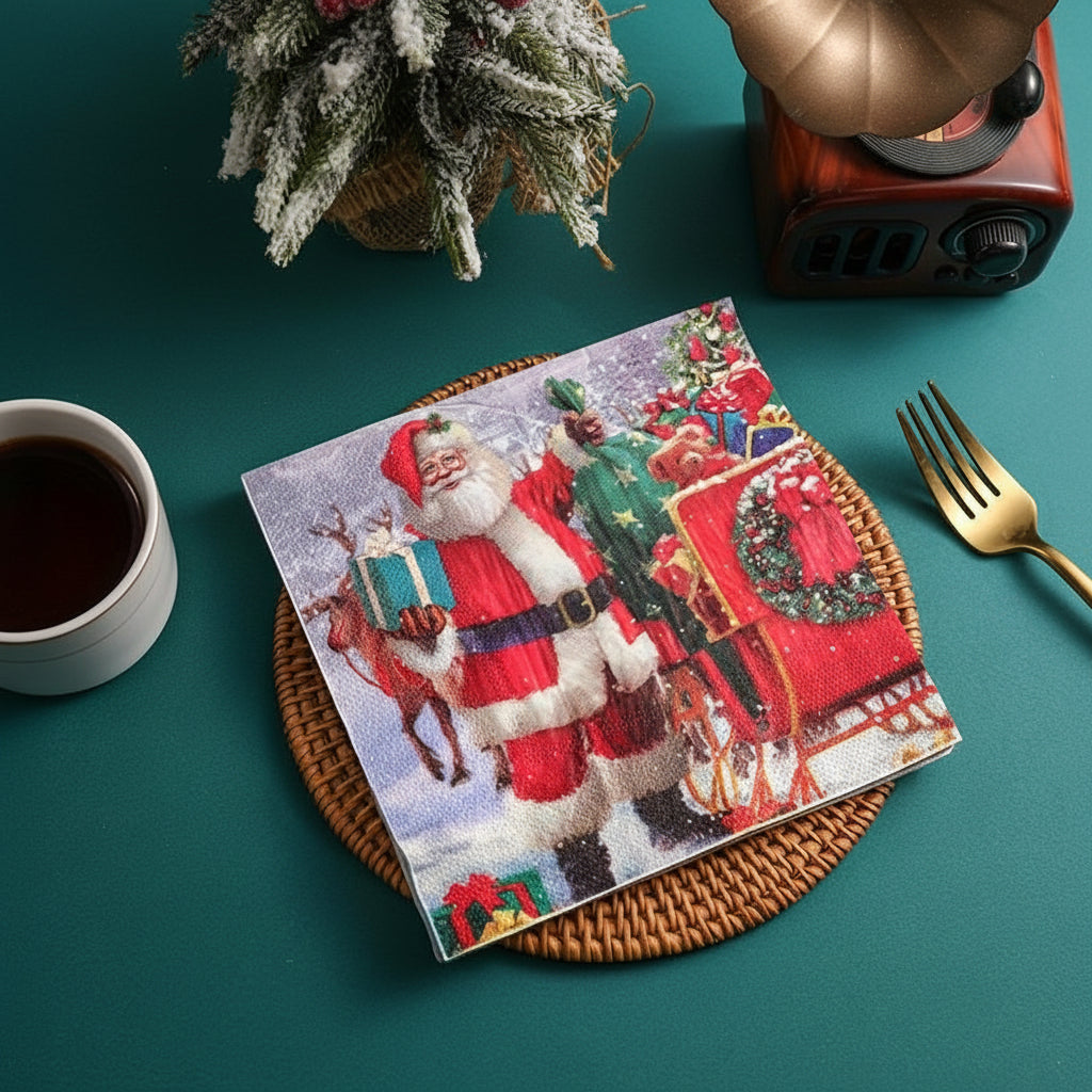 Vianočné servítky – Santa Claus