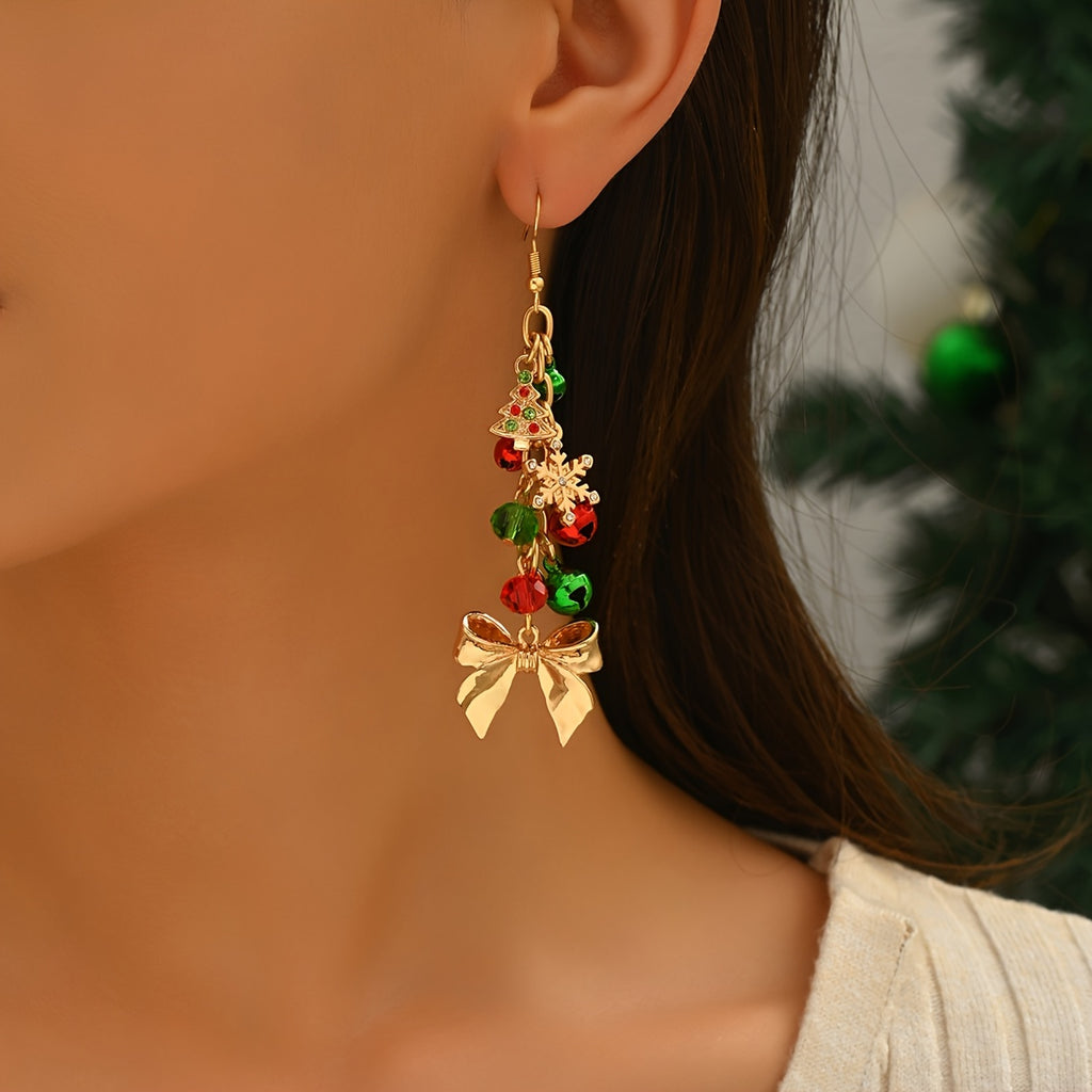 Náušnice so snehovými vločkami – multicolor