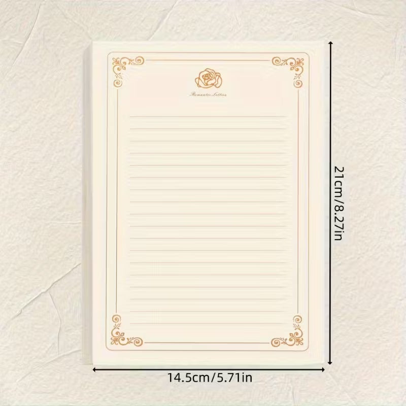 Písací papier – zlatá ruža