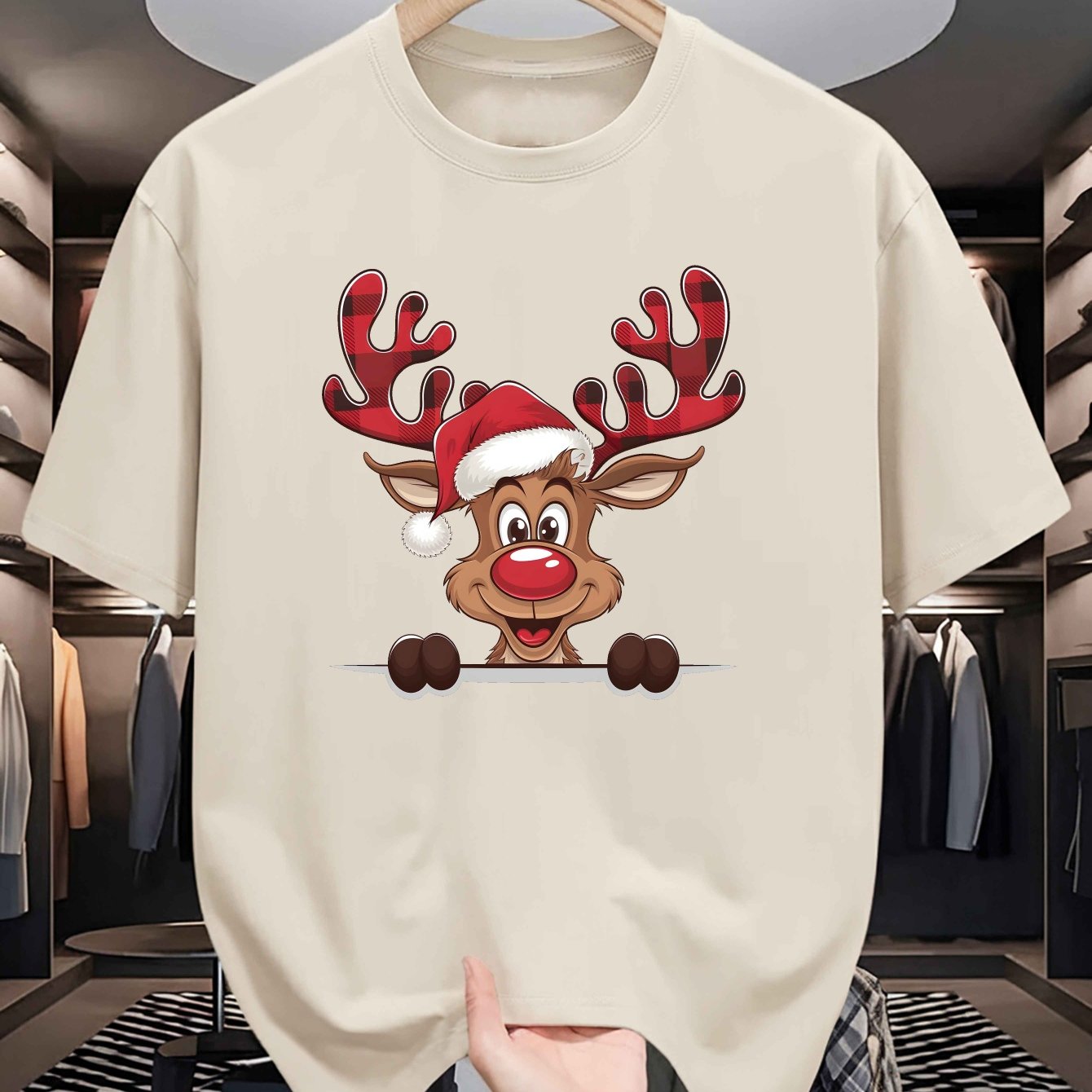 Tričko s vianočným sobíkom – rôzne farby