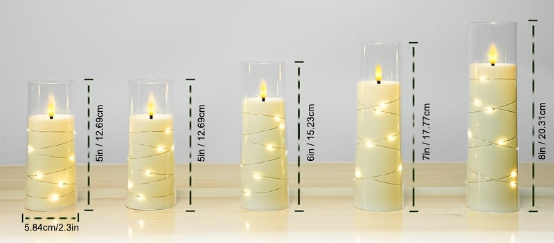 Súprava LED sviečok – biela