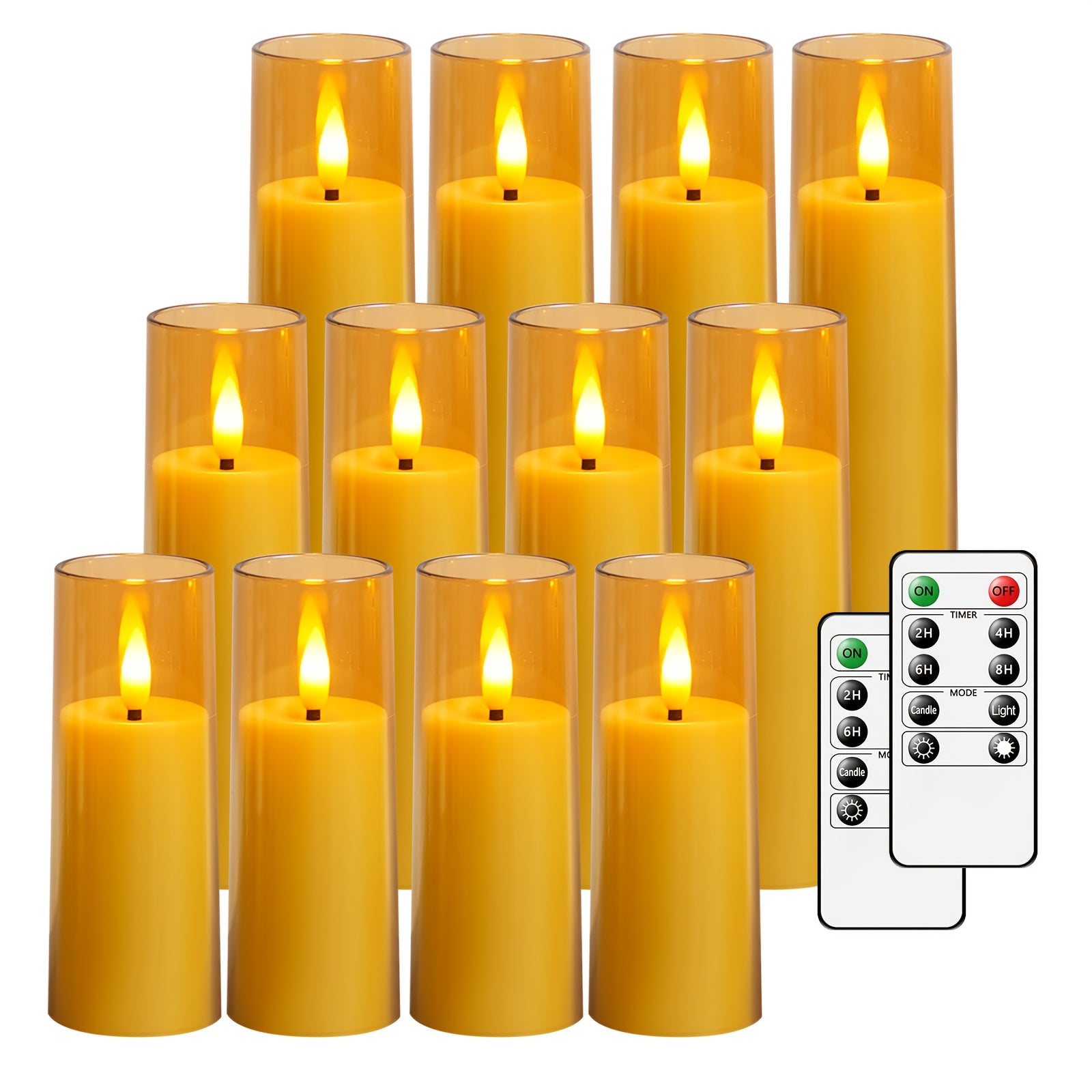 LED sviečky – 12ks rôzne farby