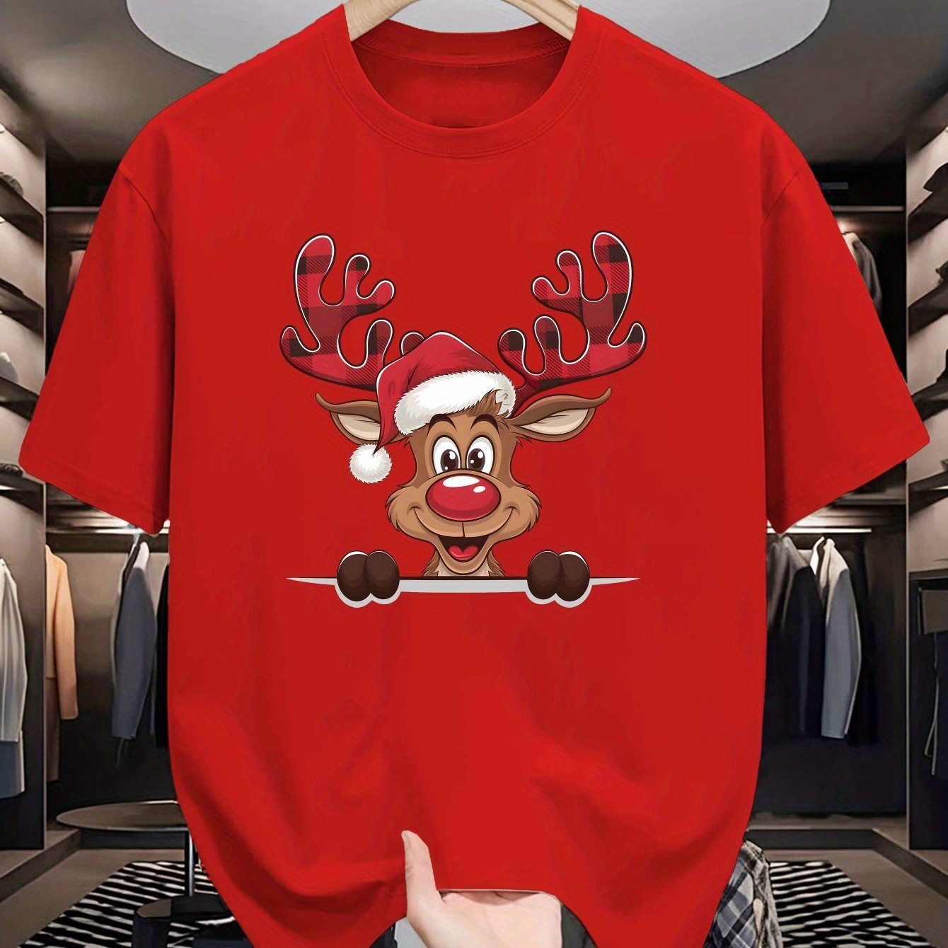 Tričko s vianočným sobíkom – rôzne farby