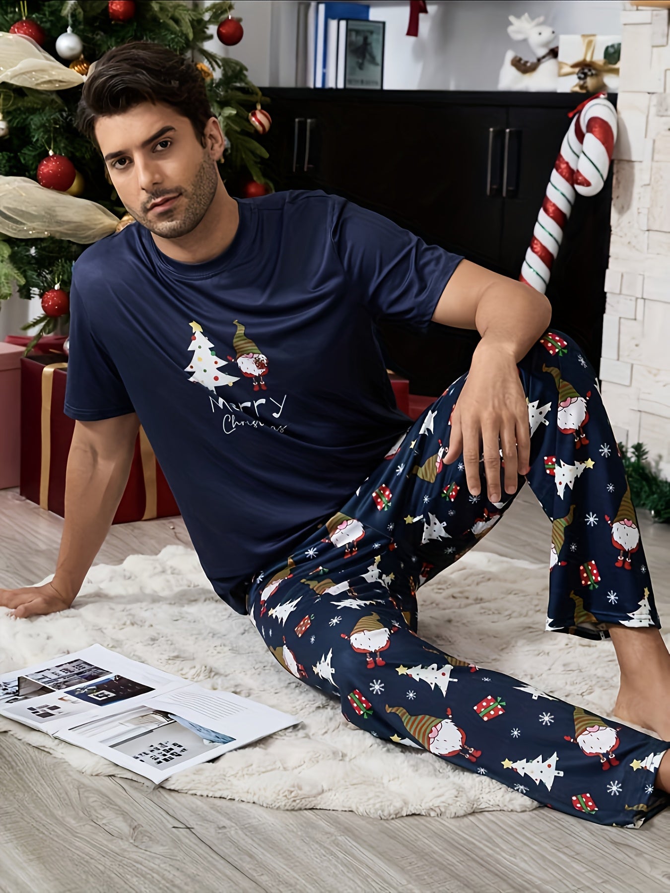 Pánske vianočné pyžamo – s potlačou
