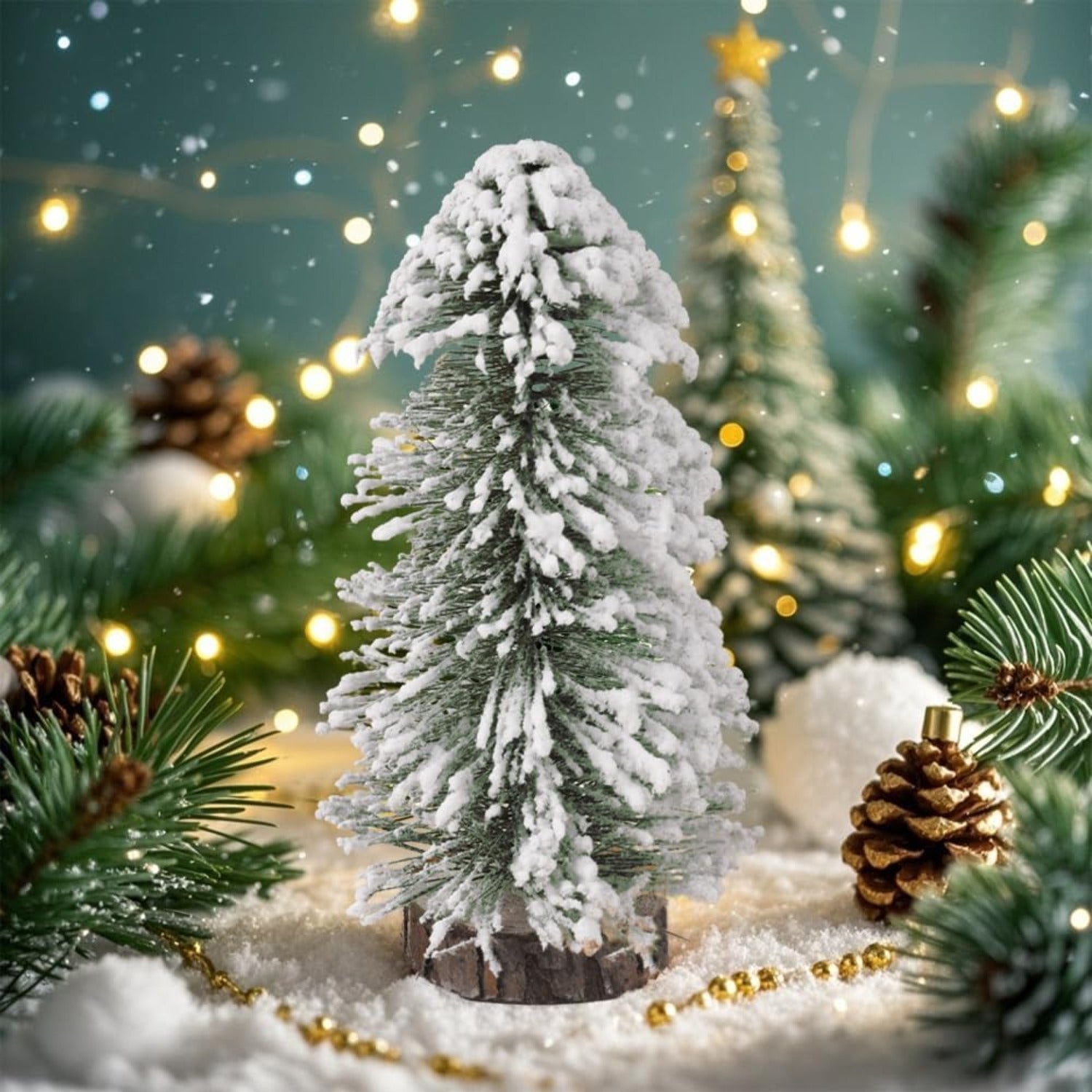 Umelé mini vianočné stromčeky – 2 ks