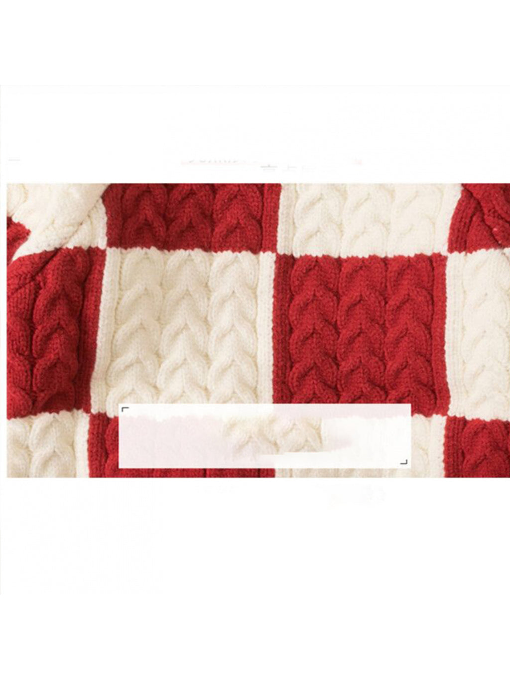 Sveter s káblovým vzorom – červený