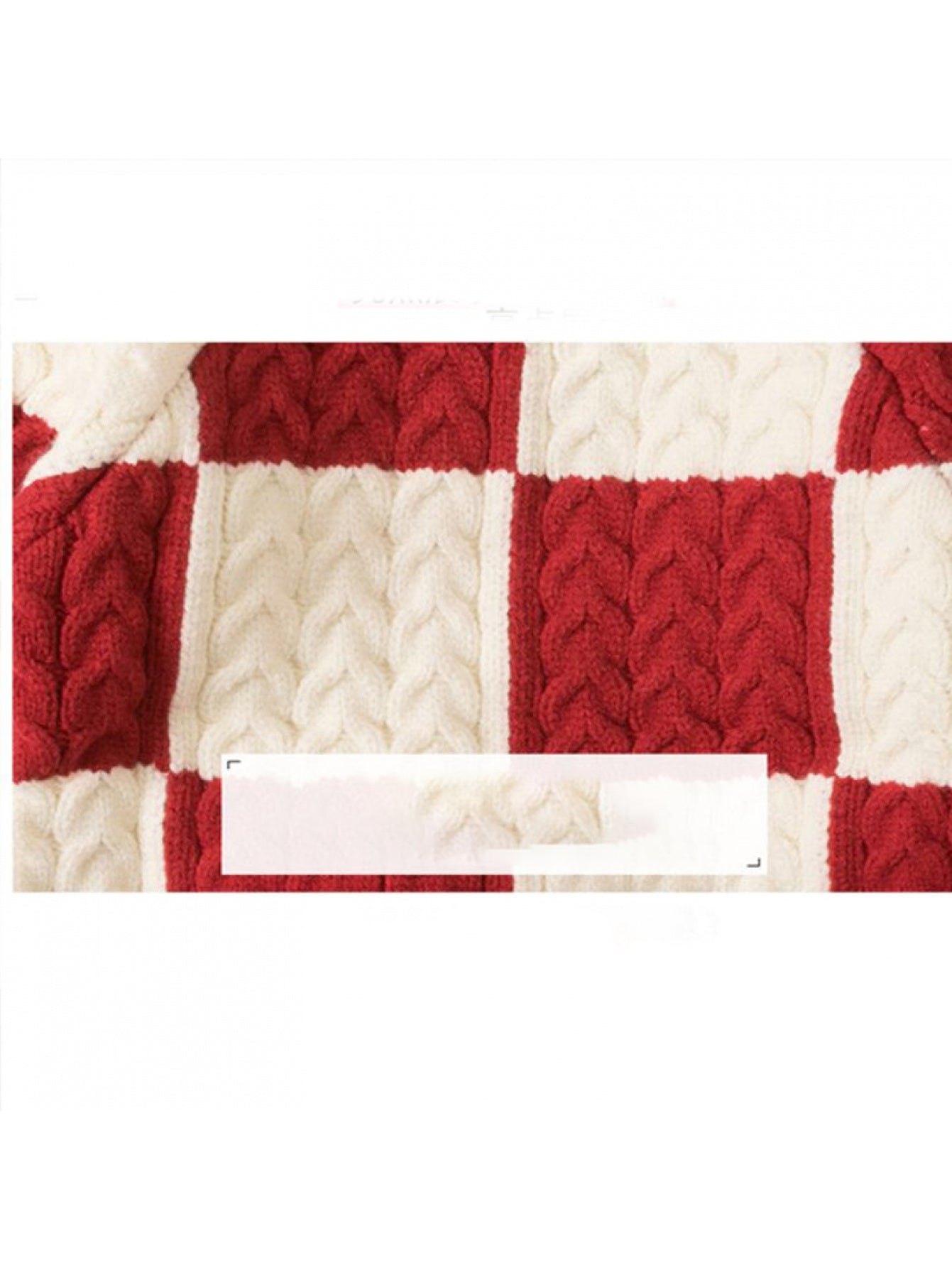 Sveter s káblovým vzorom – červený