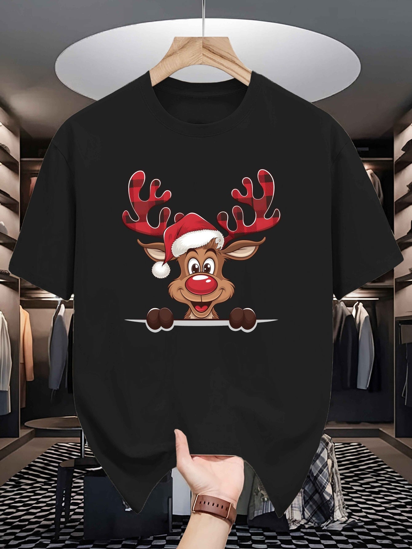 Tričko s vianočným sobíkom – rôzne farby