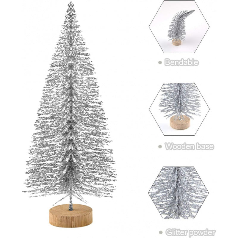 Mini Vianočné stromčeky – strieborné