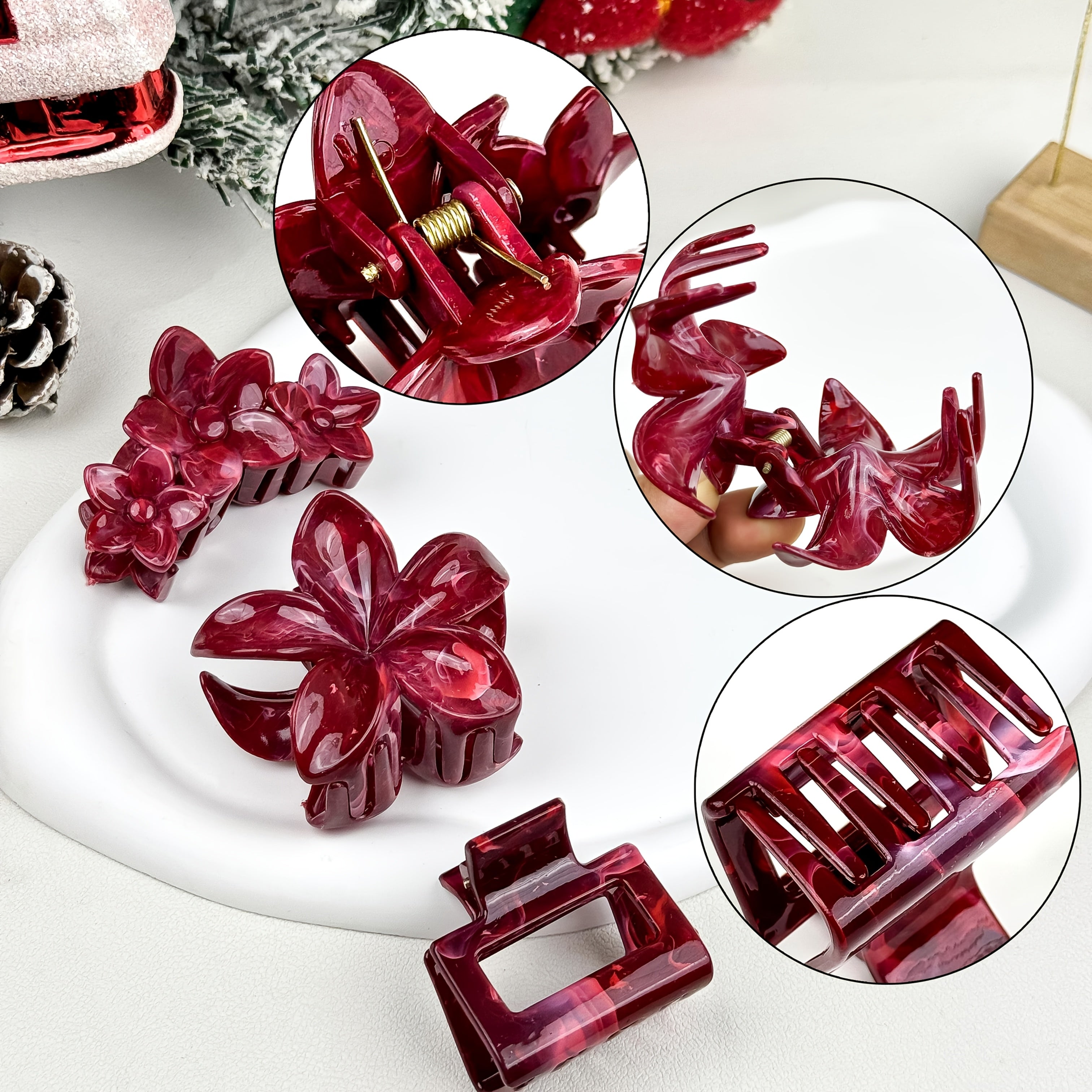 Sada kvetinových sponiek do vlasov – 7ks