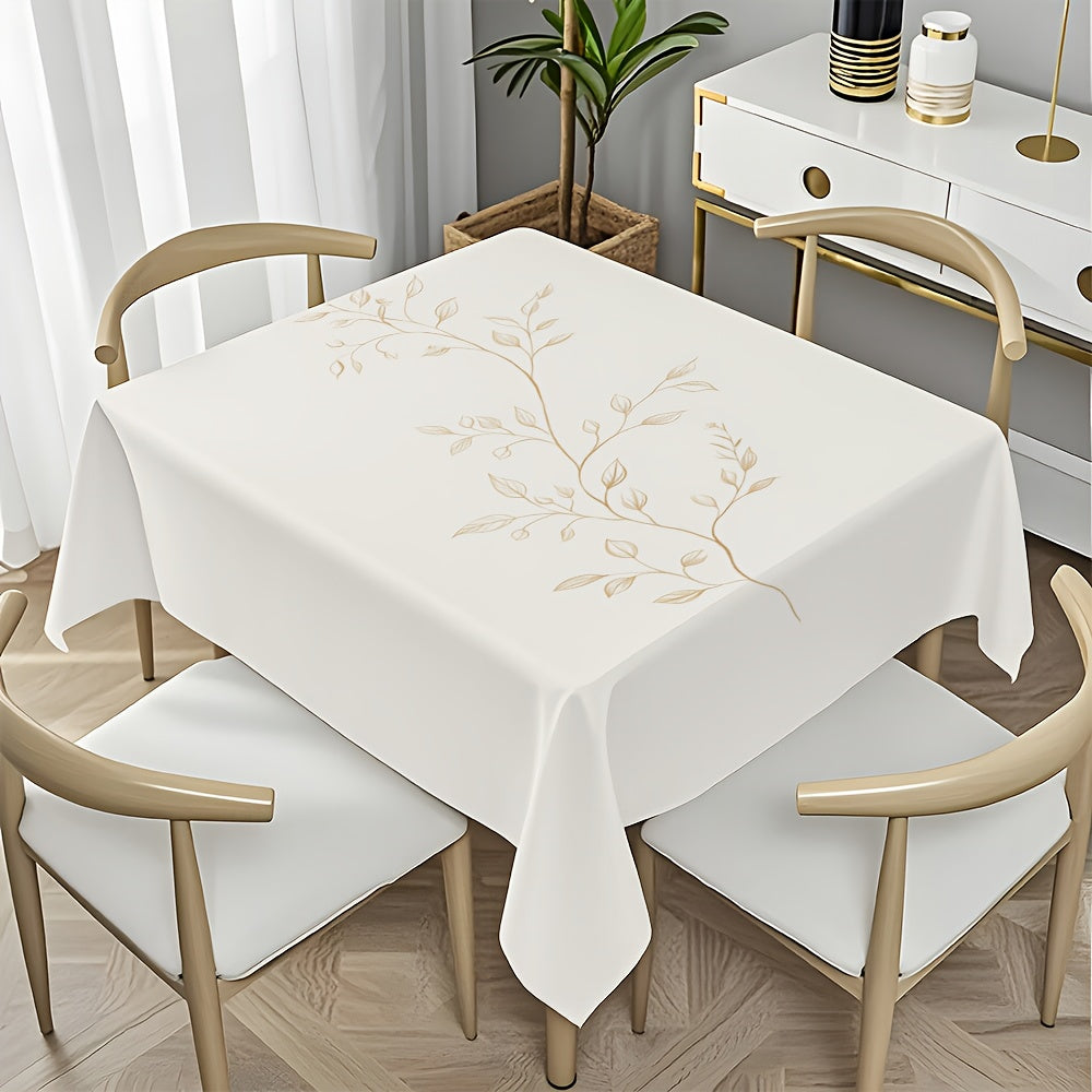 Obrus – béžový s bielymi kvetmi