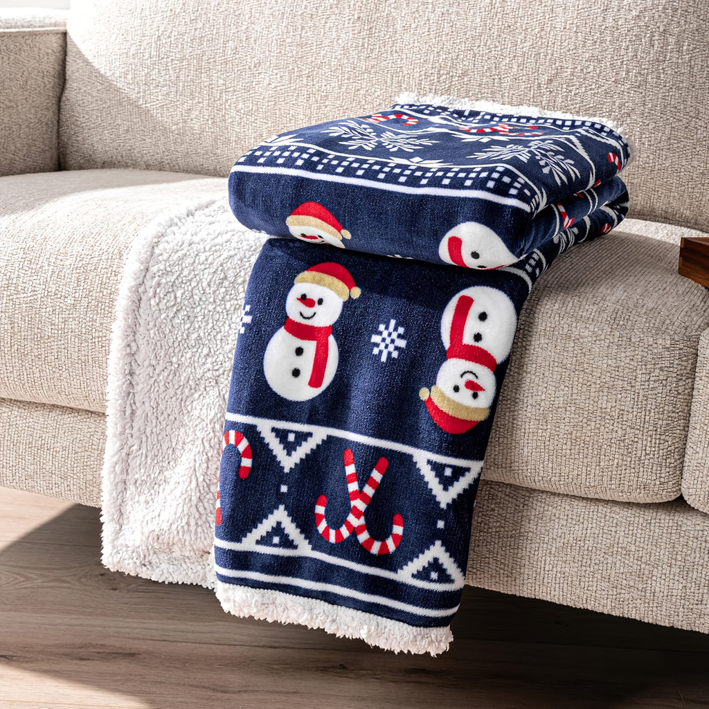 Vianočná deka – snehuliak