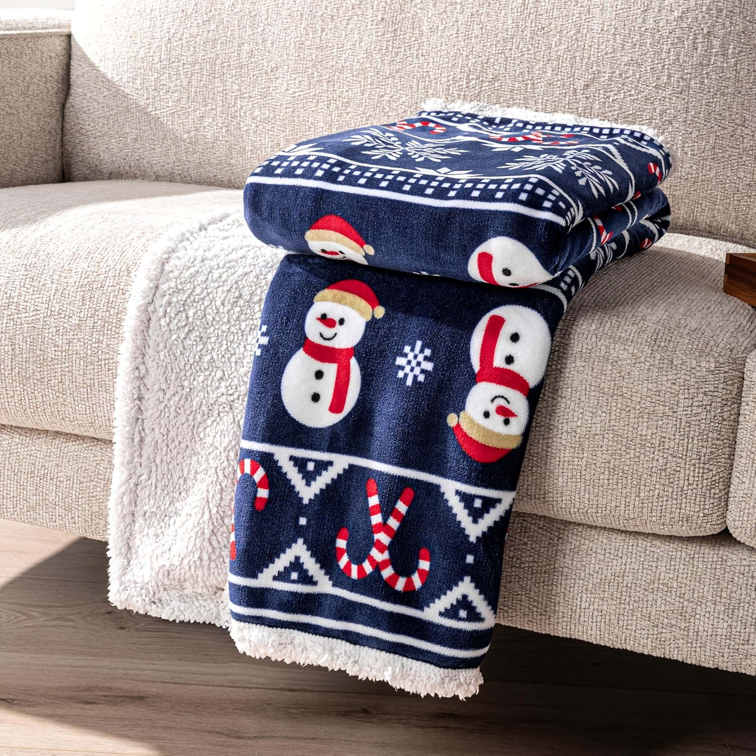 Vianočná deka – snehuliak