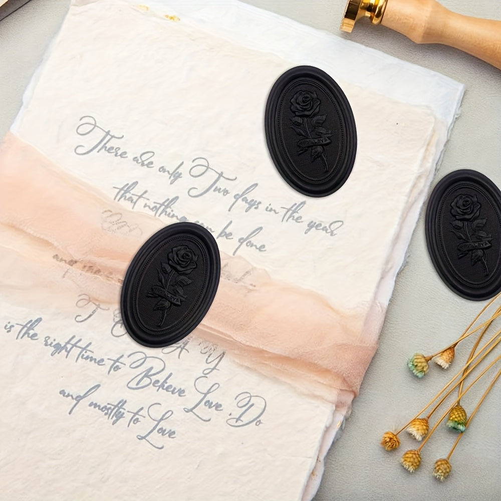 Samolepiace pečiatky – čierne s kvetinovým vzorom