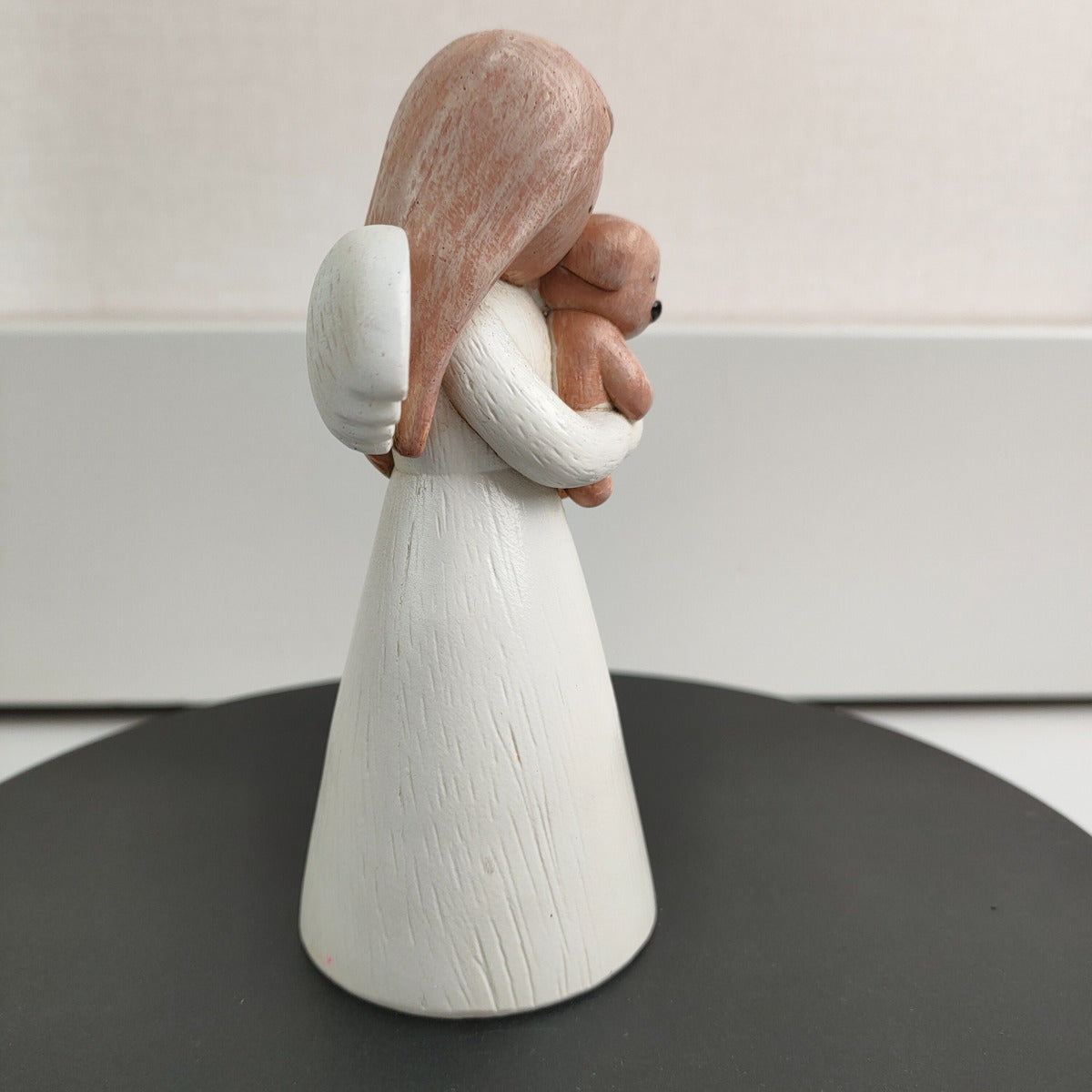 Figúrka anjela so psíkom – vintage